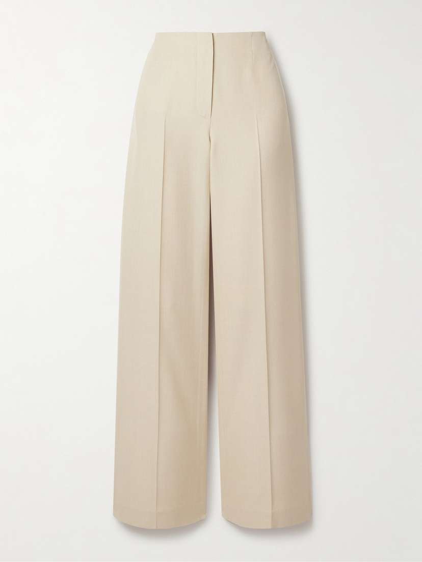 Loro Piana Silk-dupioni Straight-leg Pants