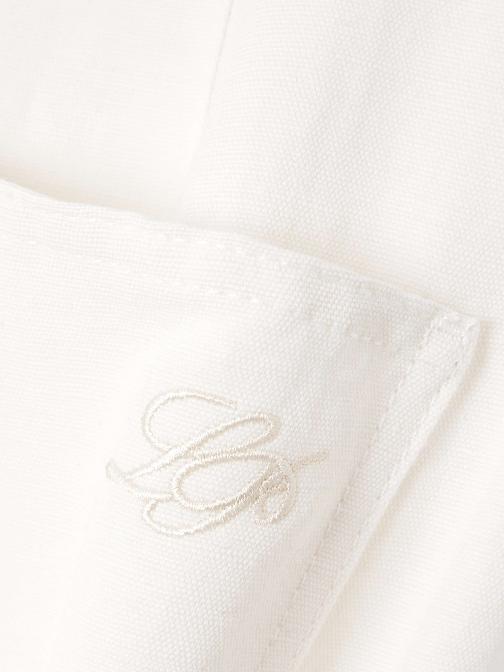 LORO PIANA Danbeth linen and cotton-blend canvas straight-leg pants