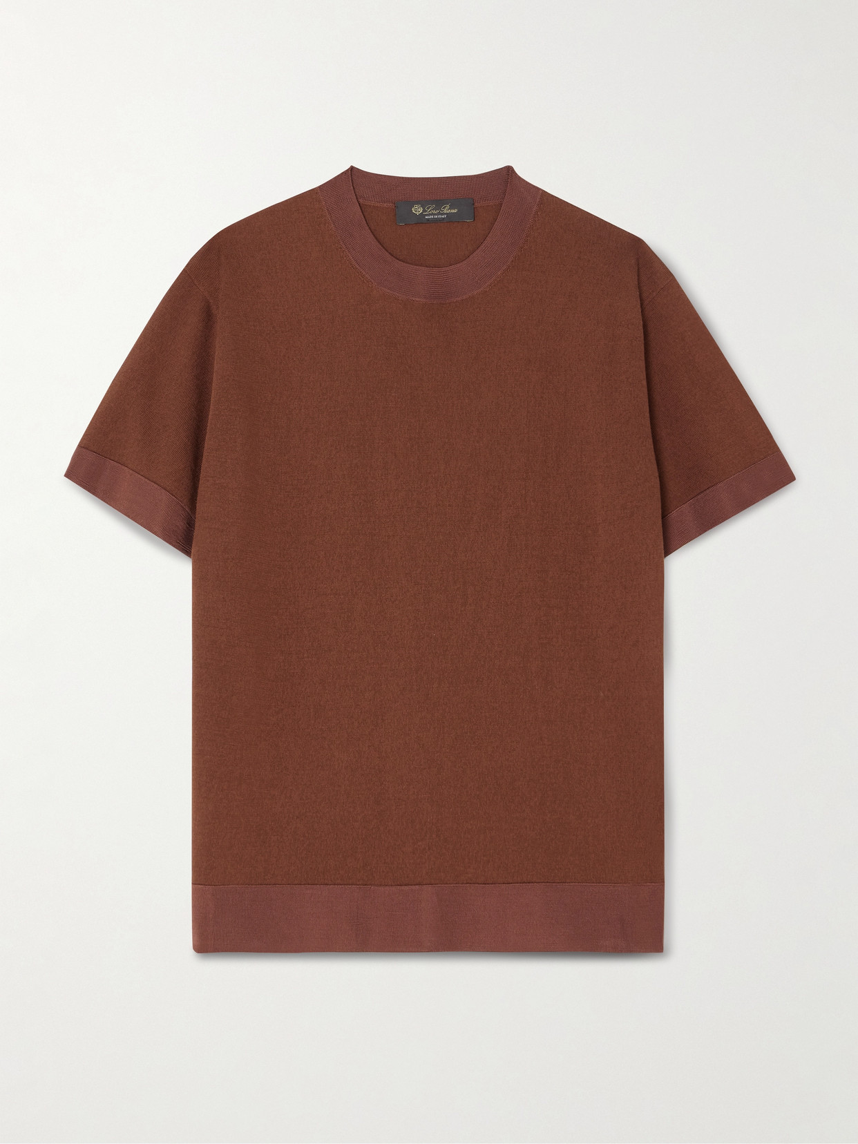 Loro Piana Silk T-shirt In Burgundy