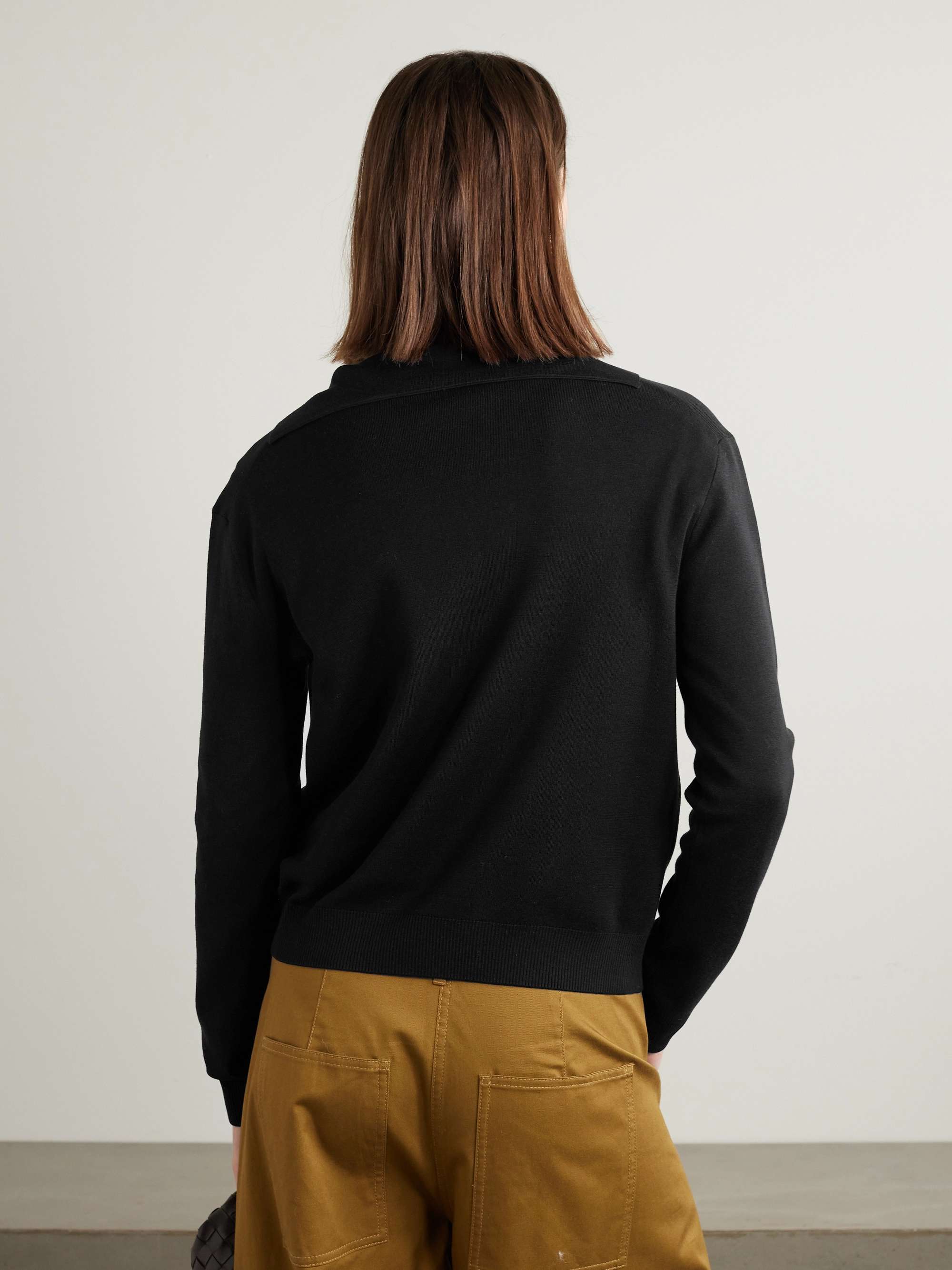LORO PIANA Silk and cotton-blend polo top
