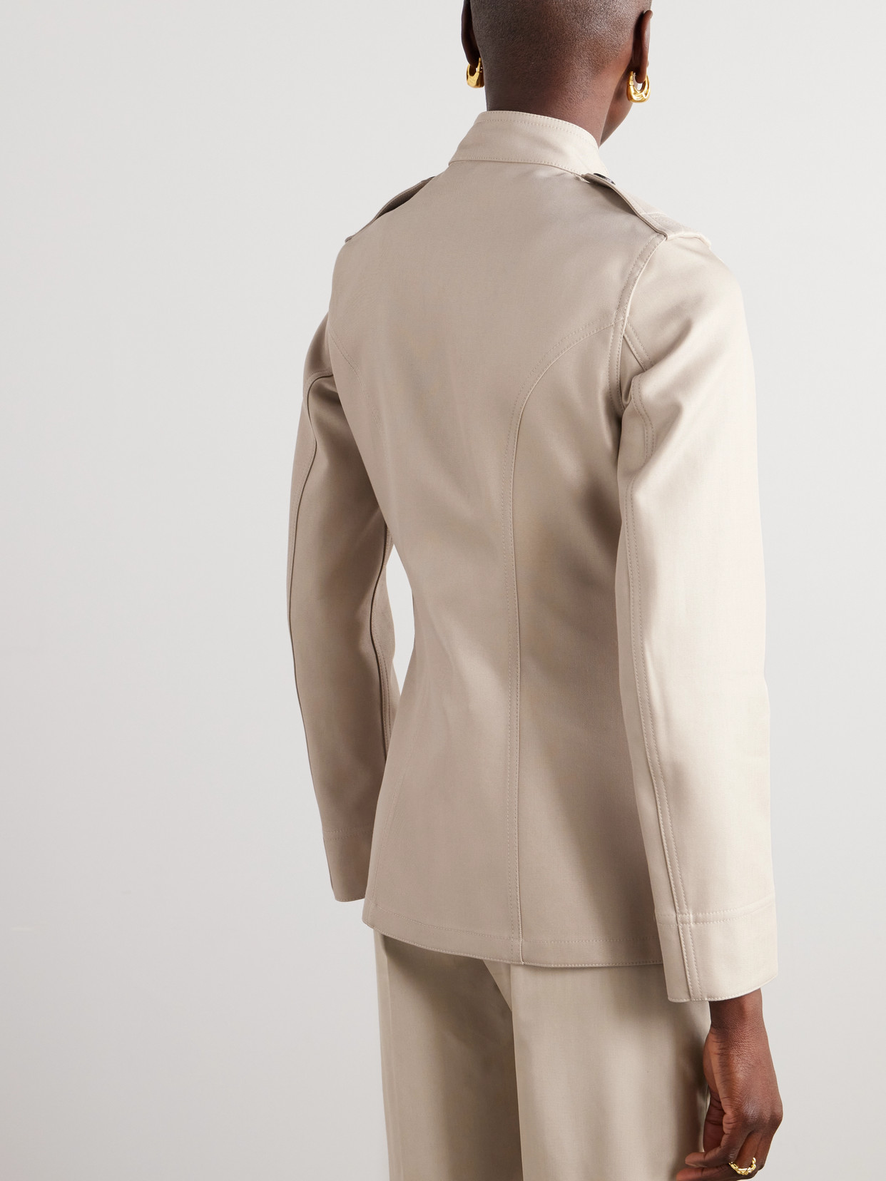 Ashley Cotton And Silk-Blend Twill Jacket