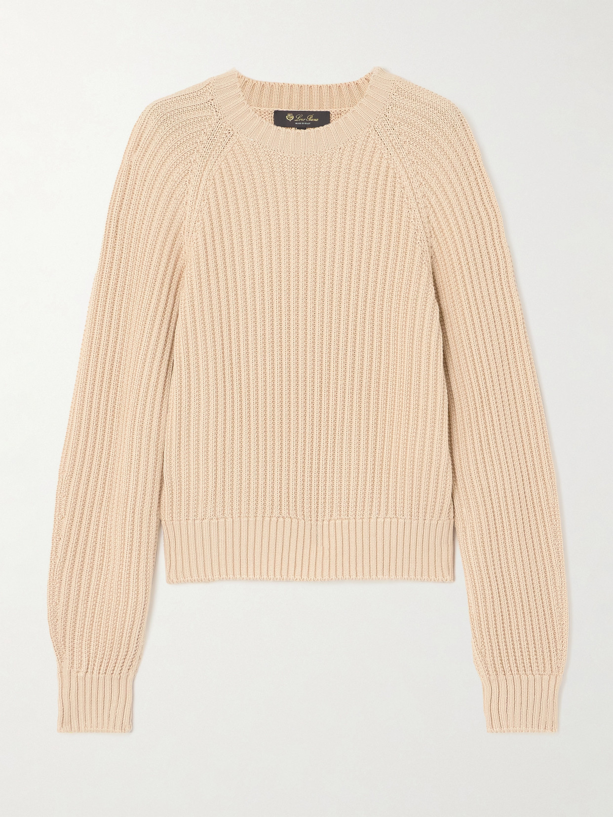 Loro Piana - Ribbed-knit Silk And Cotton-blend Sweater - Off-white