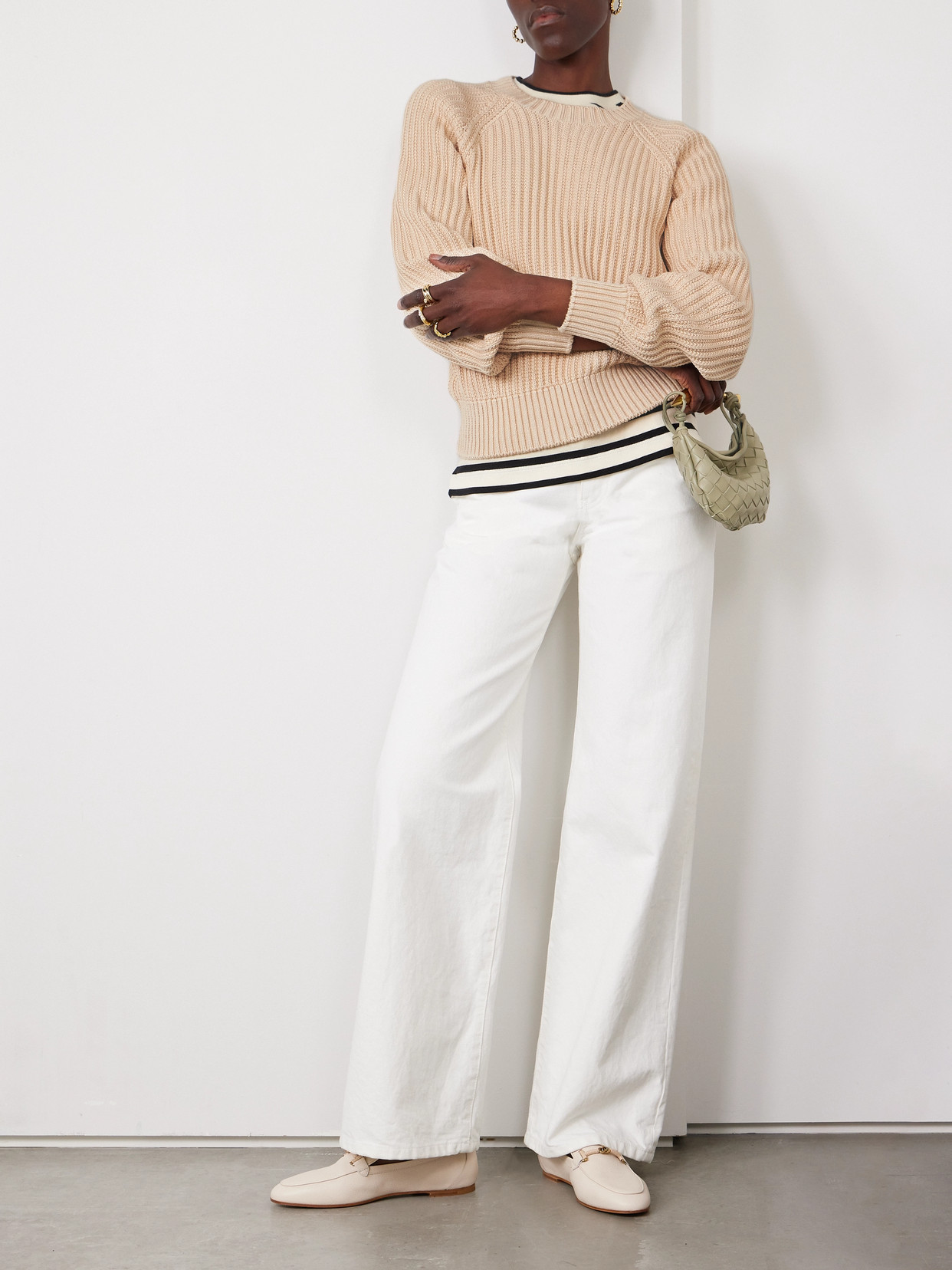 Ribbed-Knit Silk And Cotton-Blend Sweater