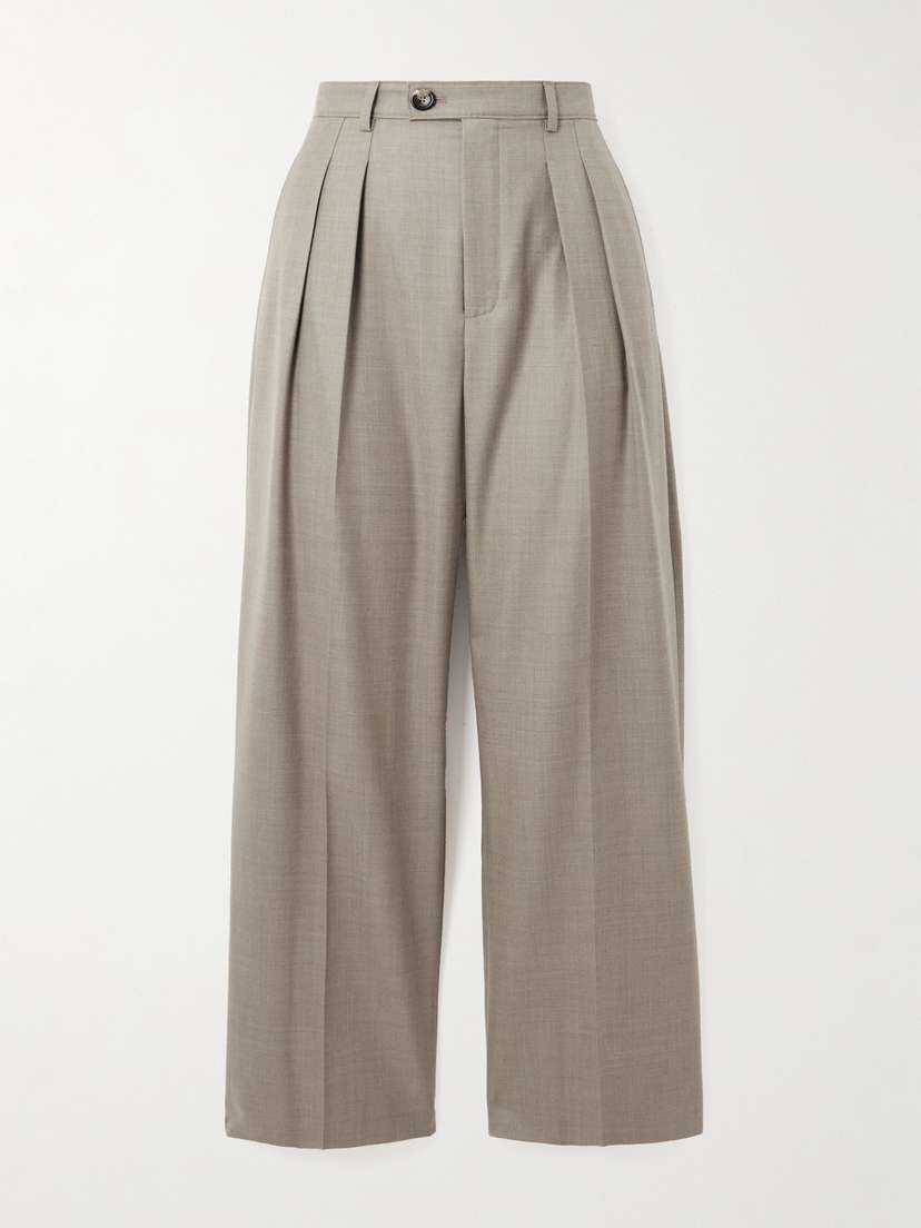 Loro Piana Pleated Wool Wide-leg Pants