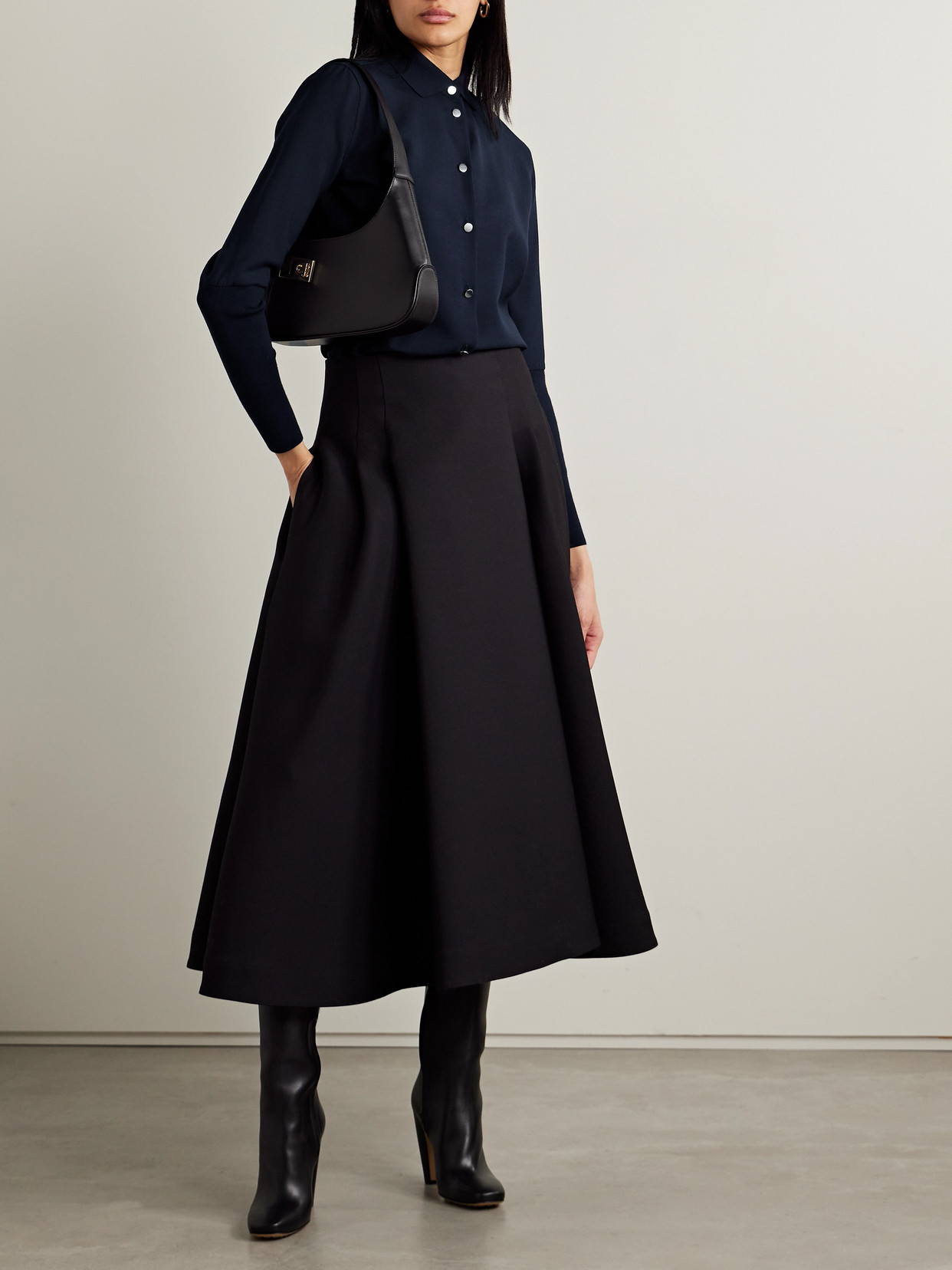 Loro Piana Leela Wool Shirt In Blue
