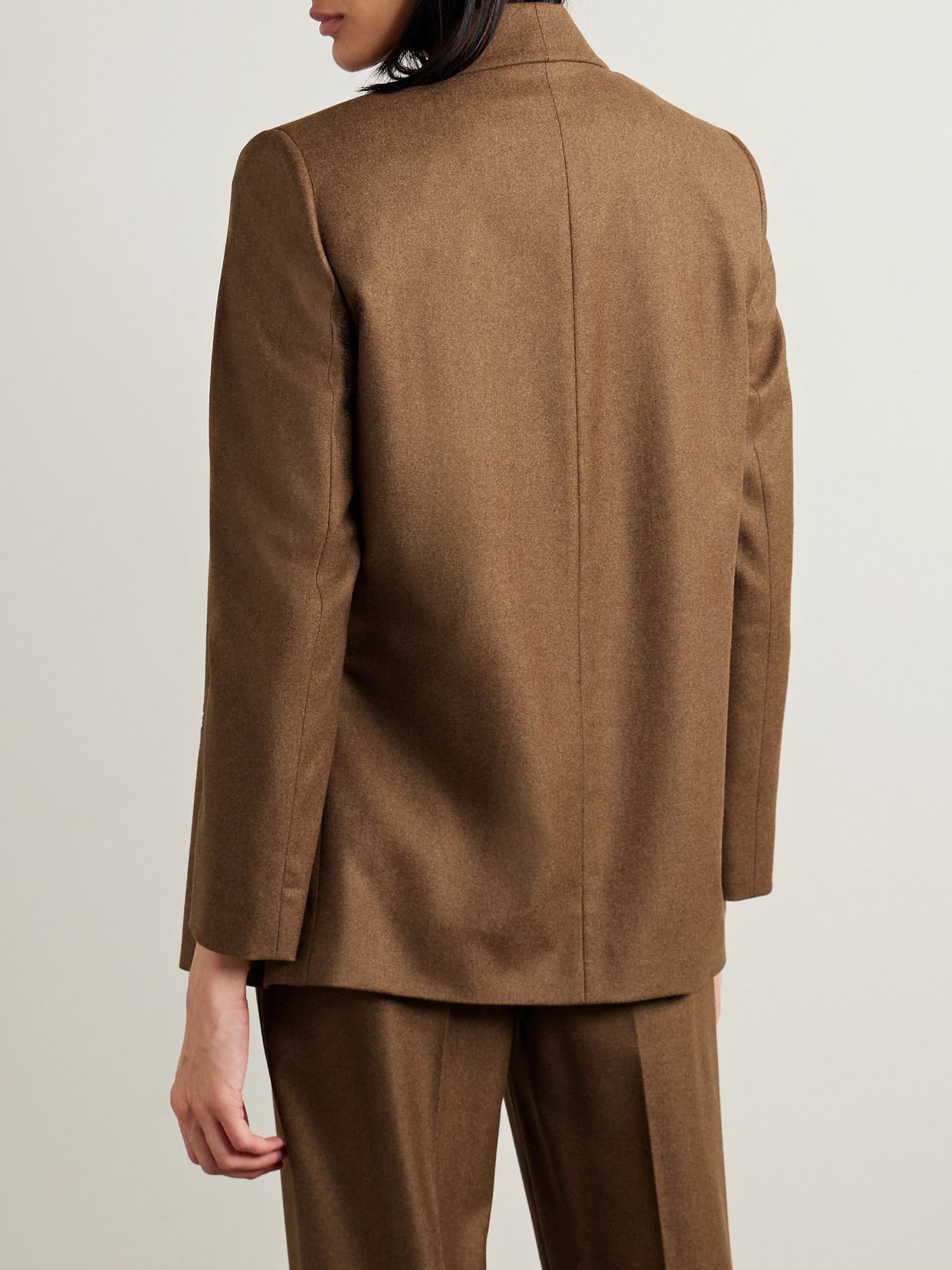 Shop Loro Piana Wool And Cashmere-blend Blazer In Brown