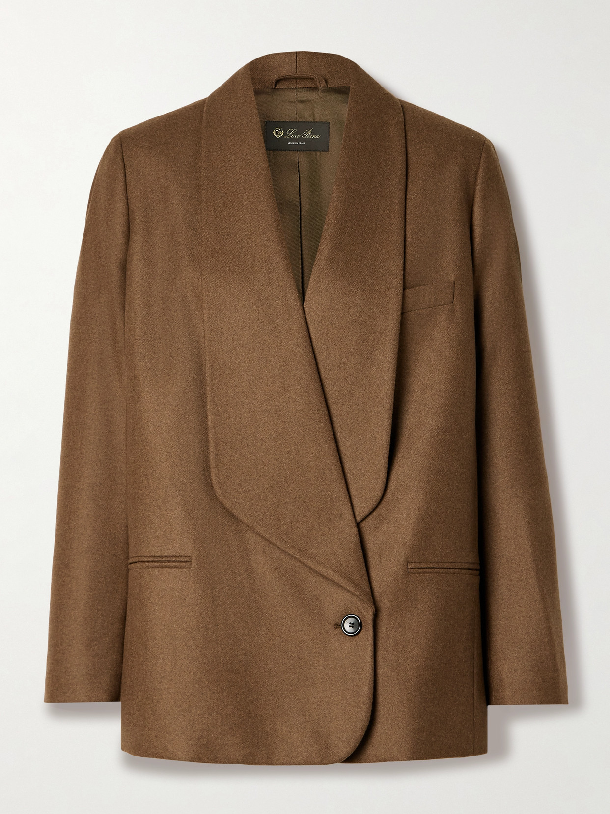 Loro Piana Wool And Cashmere-blend Blazer In Brown