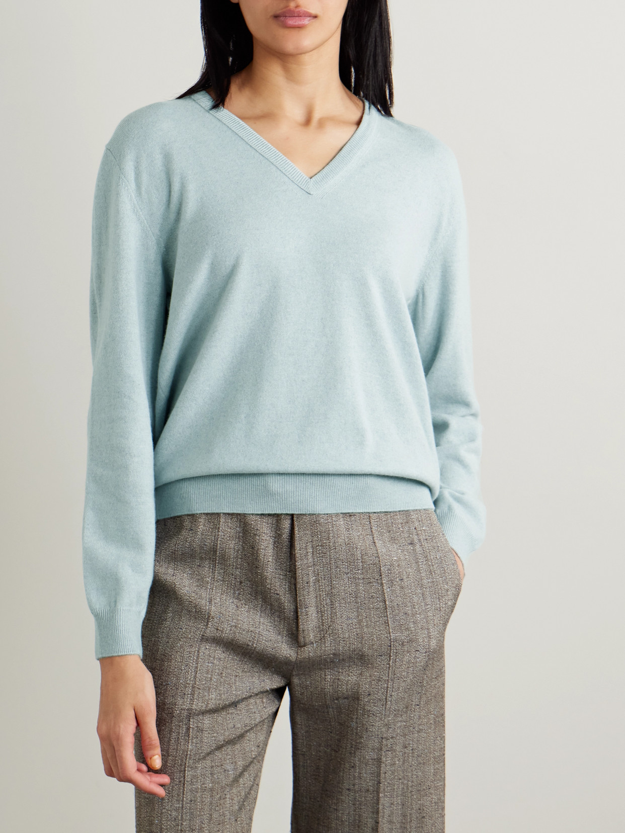 Shop Loro Piana Cashmere Sweater In Blue