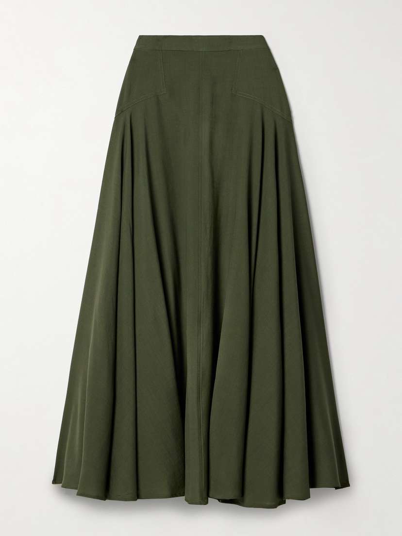 Loro Piana Wool-crepe Maxi Skirt