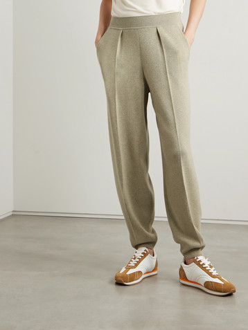 Loro Piana Pleated tapered cashmere pants