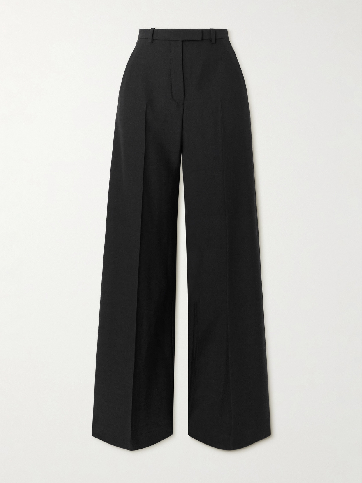 Loro Piana Merino Wool Flared Pants In Black