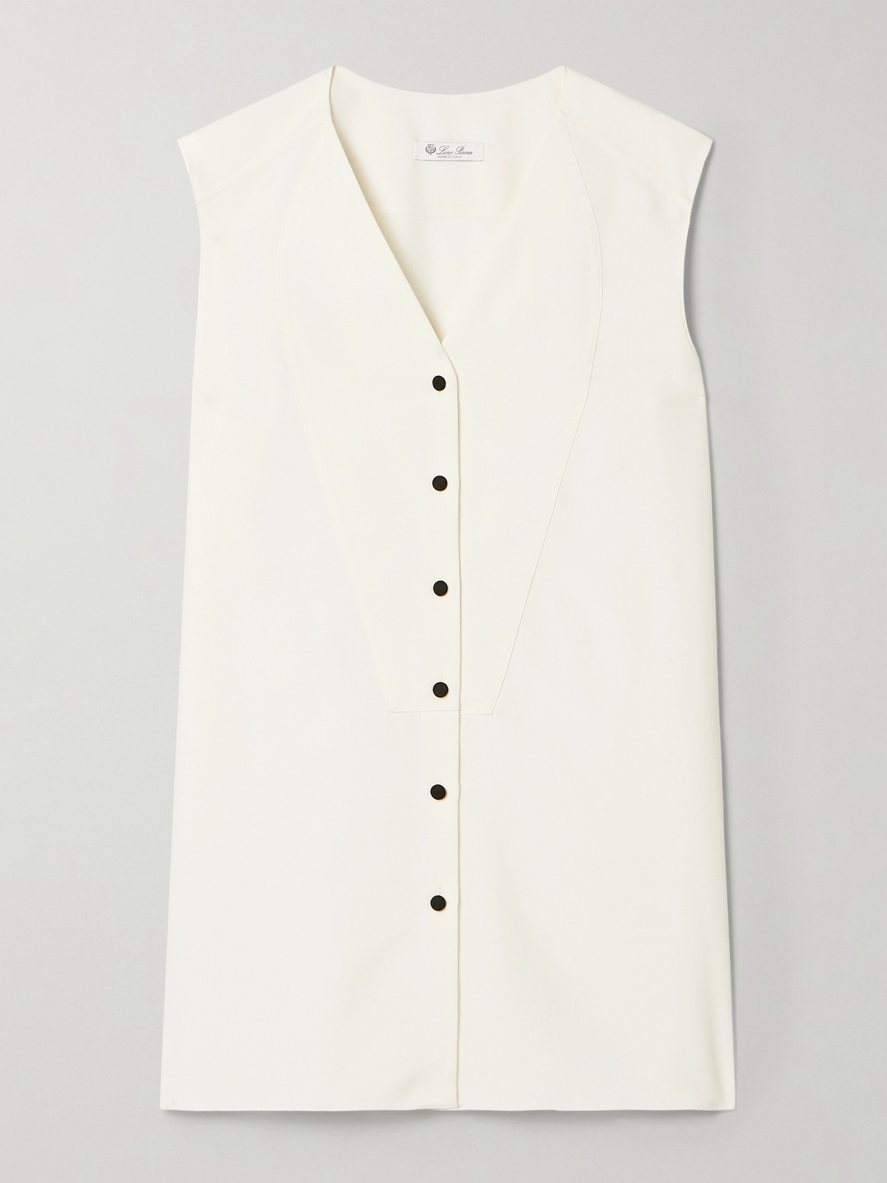 Loro Piana Silk Waistcoat In White