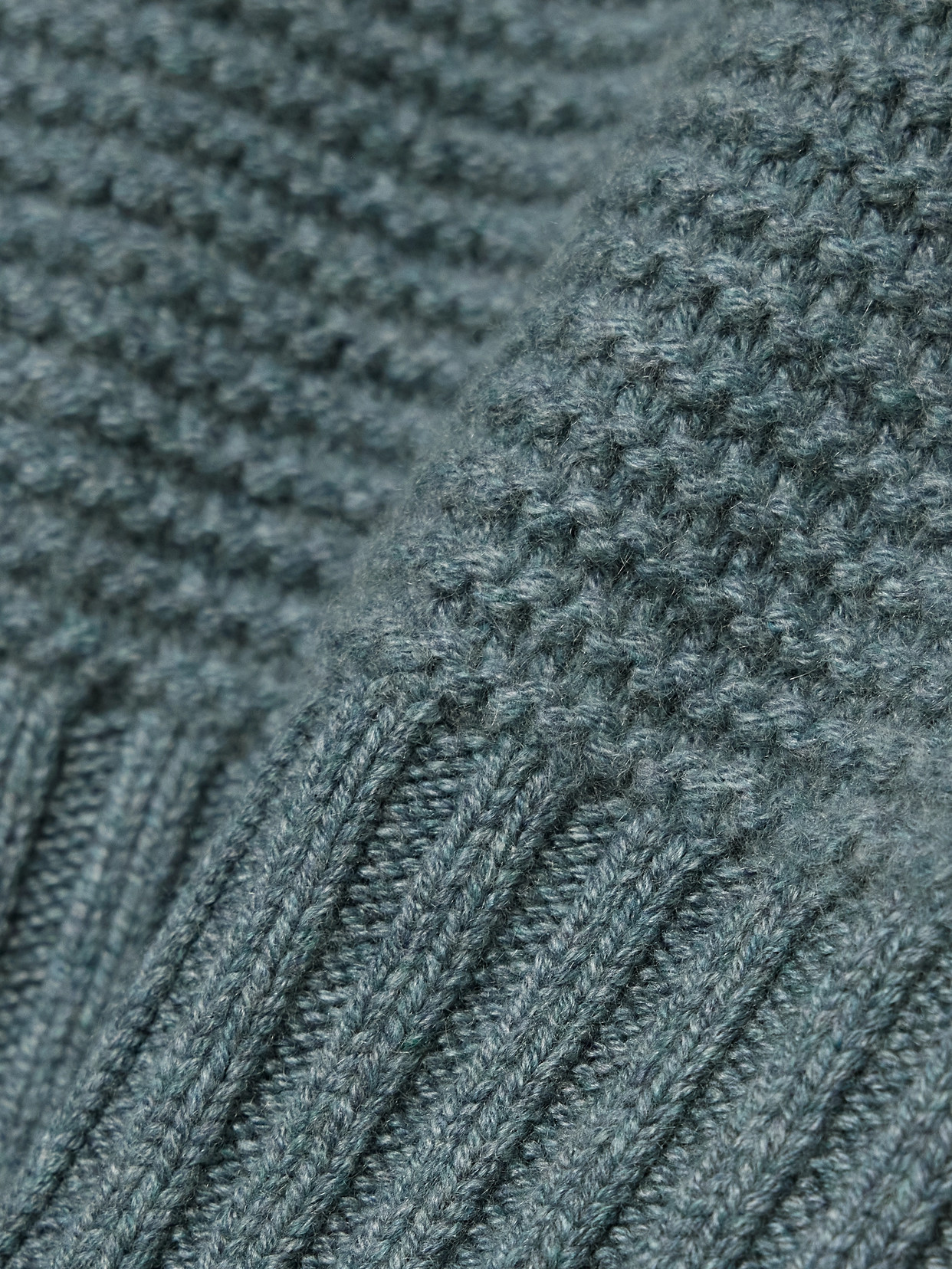 Loro Piana Ashi Cropped Ribbed Cashmere Sweater In Blue