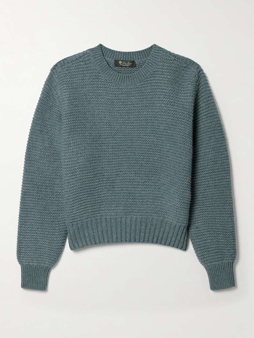 Loro Piana Ashi Cropped Ribbed Cashmere Sweater
