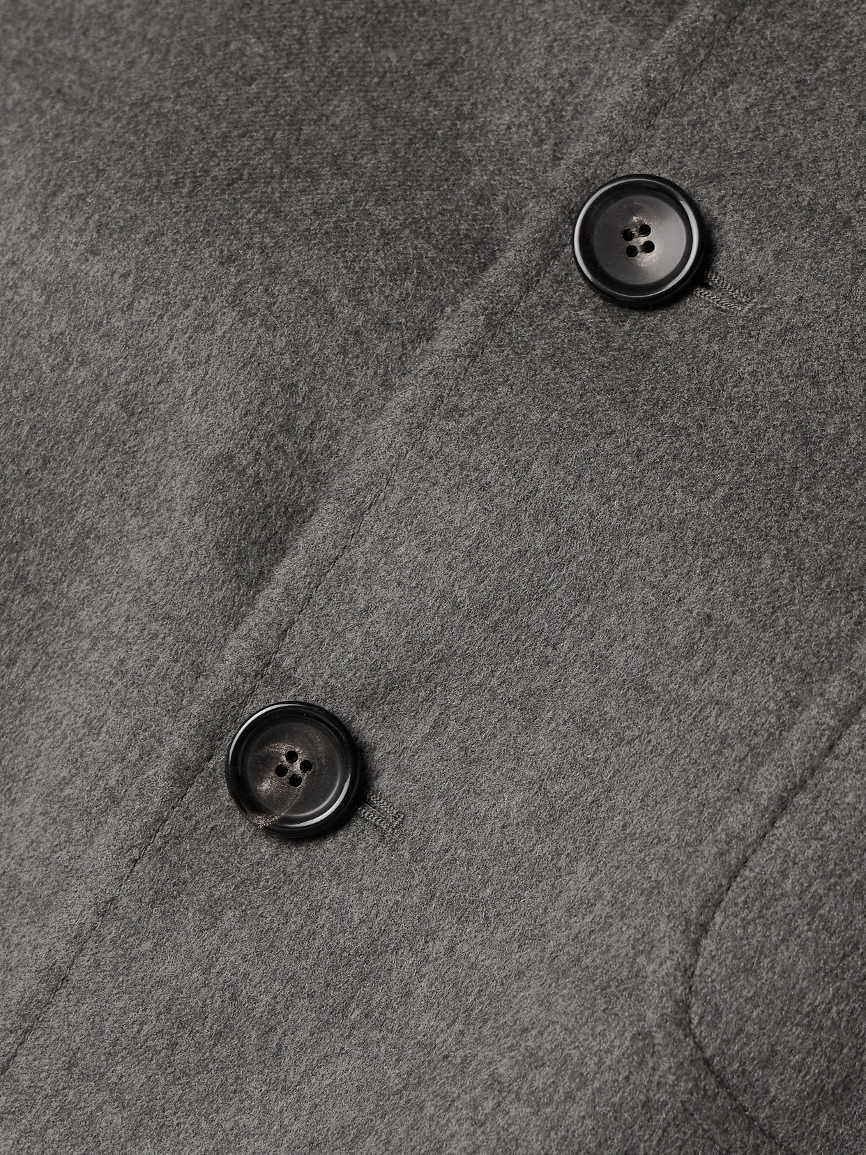 Leather-Trimmed Cashmere Jacket