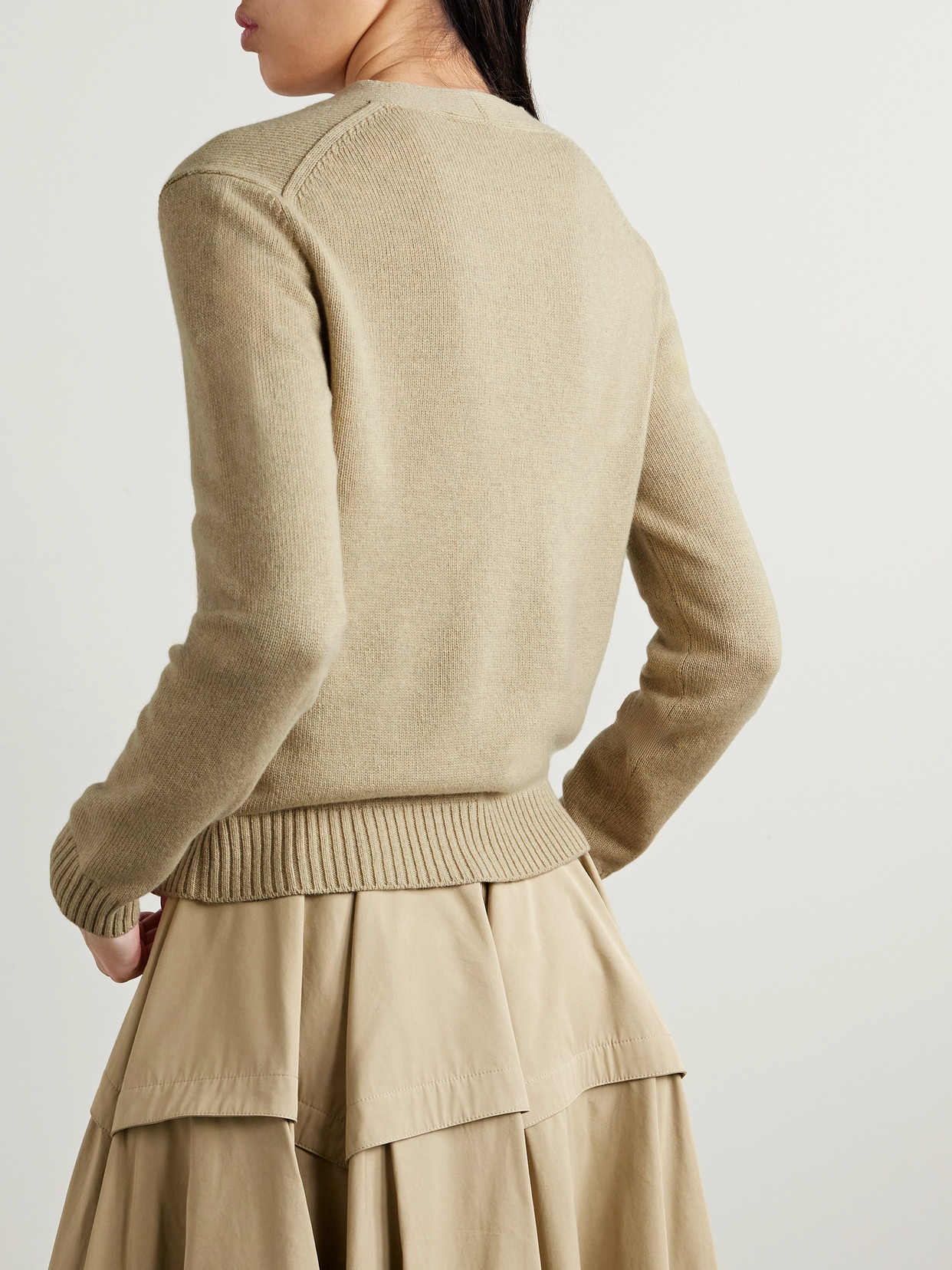 Shop Loro Piana Cashmere Cardigan In Neutrals