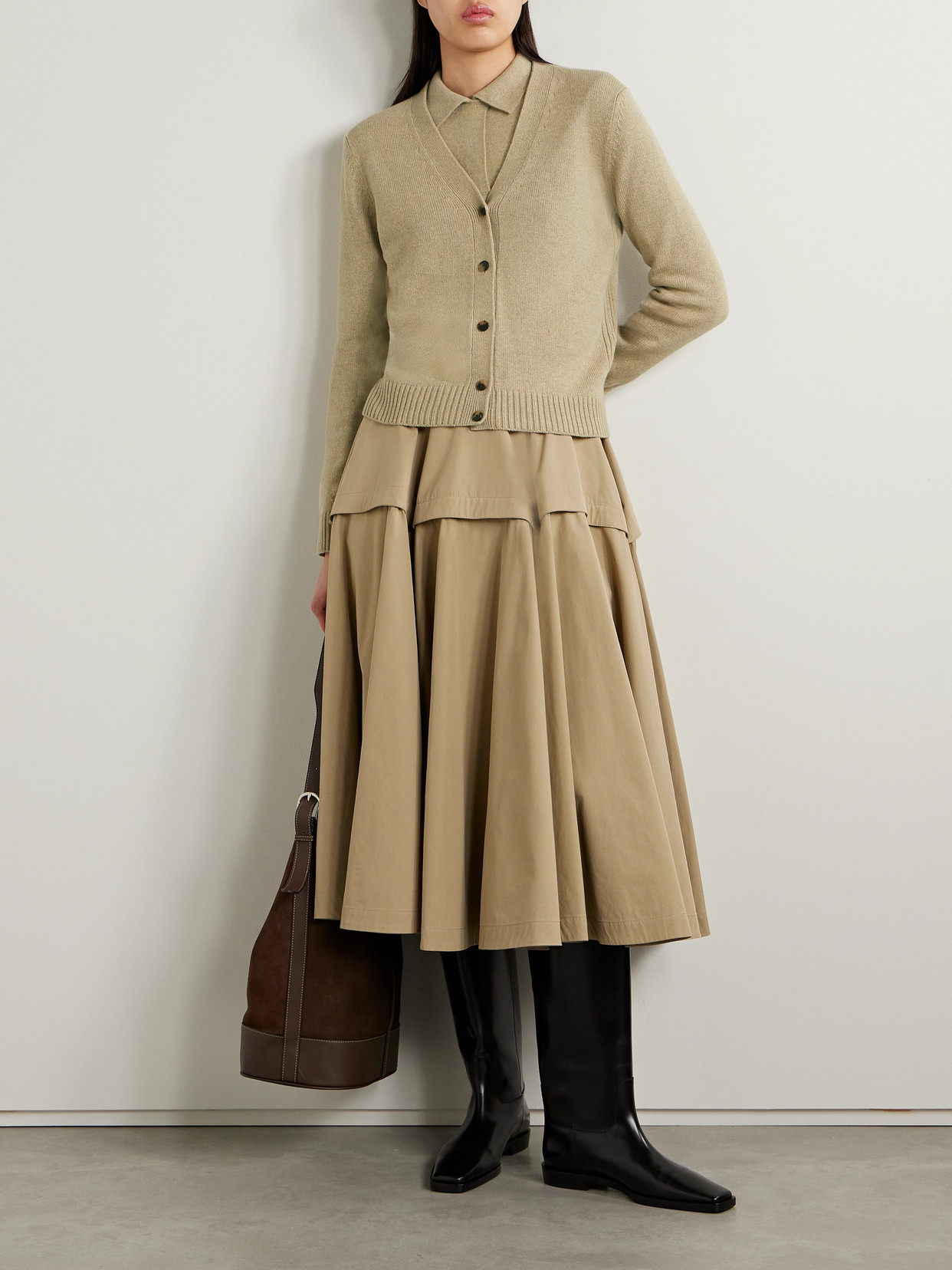 Loro Piana Cashmere Cardigan In Neutrals