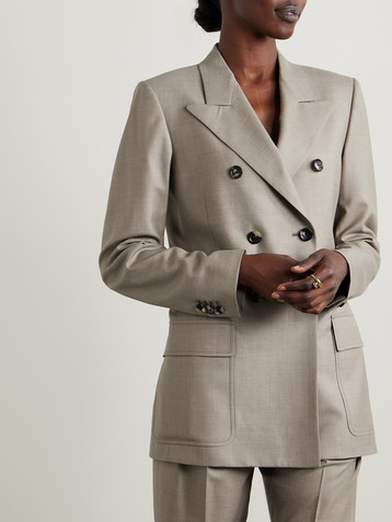 Loro Piana Ananda double-breasted wool-twill blazer