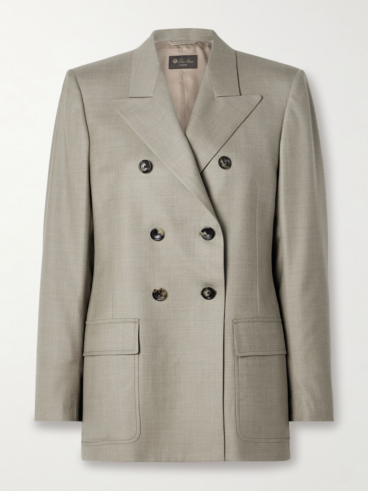 Ananda double-breasted wool-twill blazer