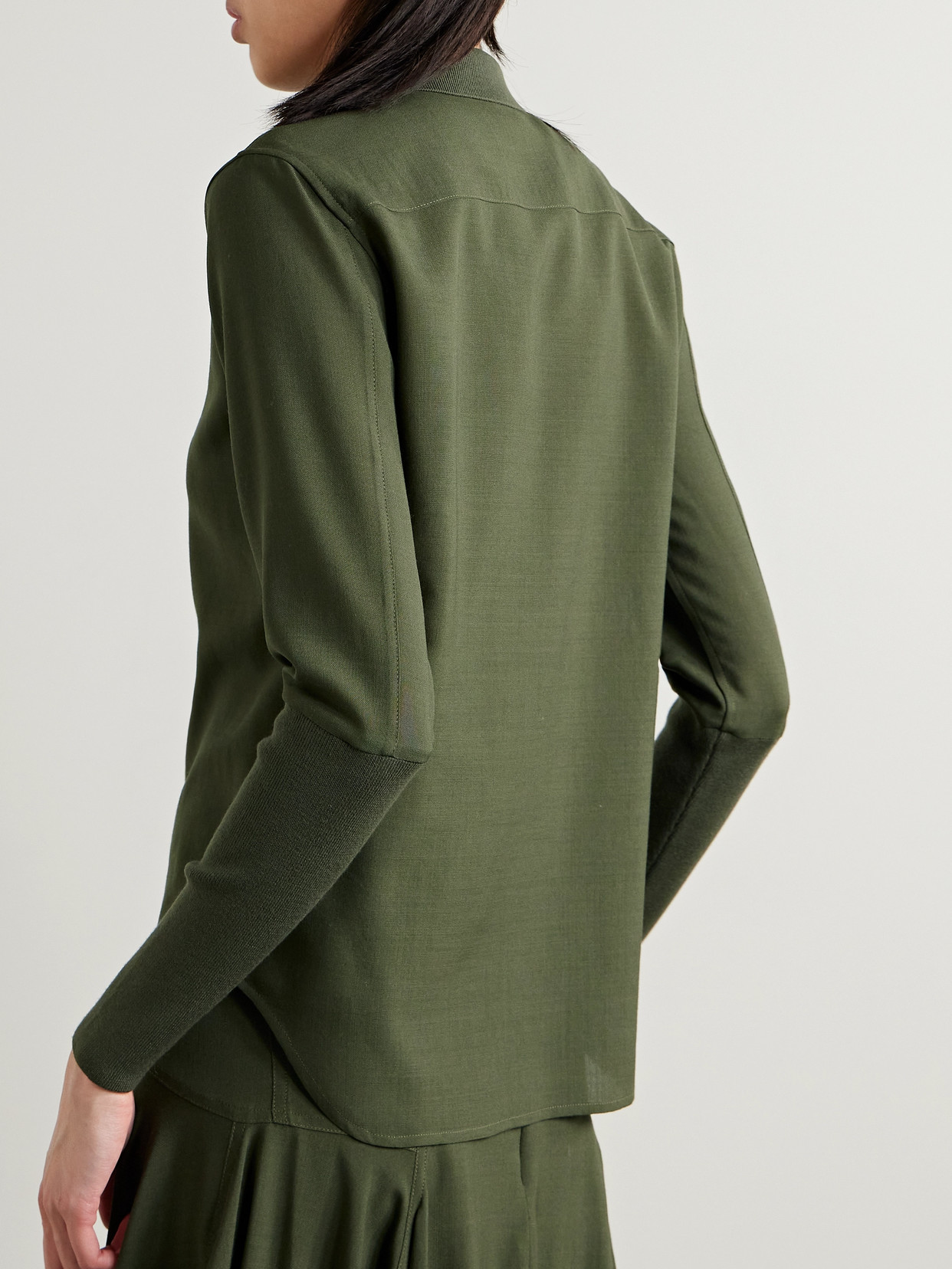 Shop Loro Piana Leela Wool Shirt In Green