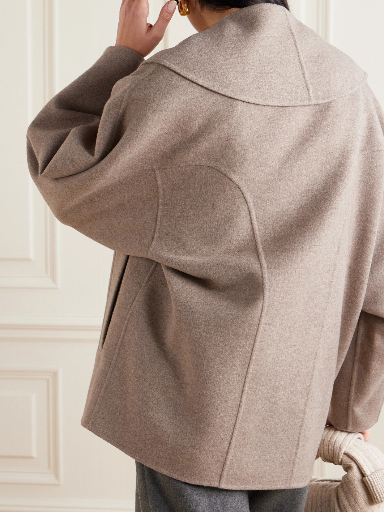 Shop Loro Piana Cashmere Coat In Brown