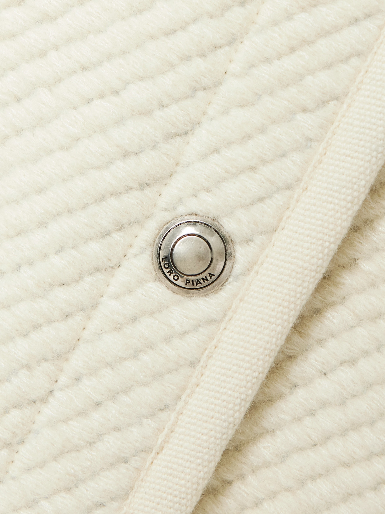 Shop Loro Piana Silk, Wool, Cashmere And Linen-blend Coat In White