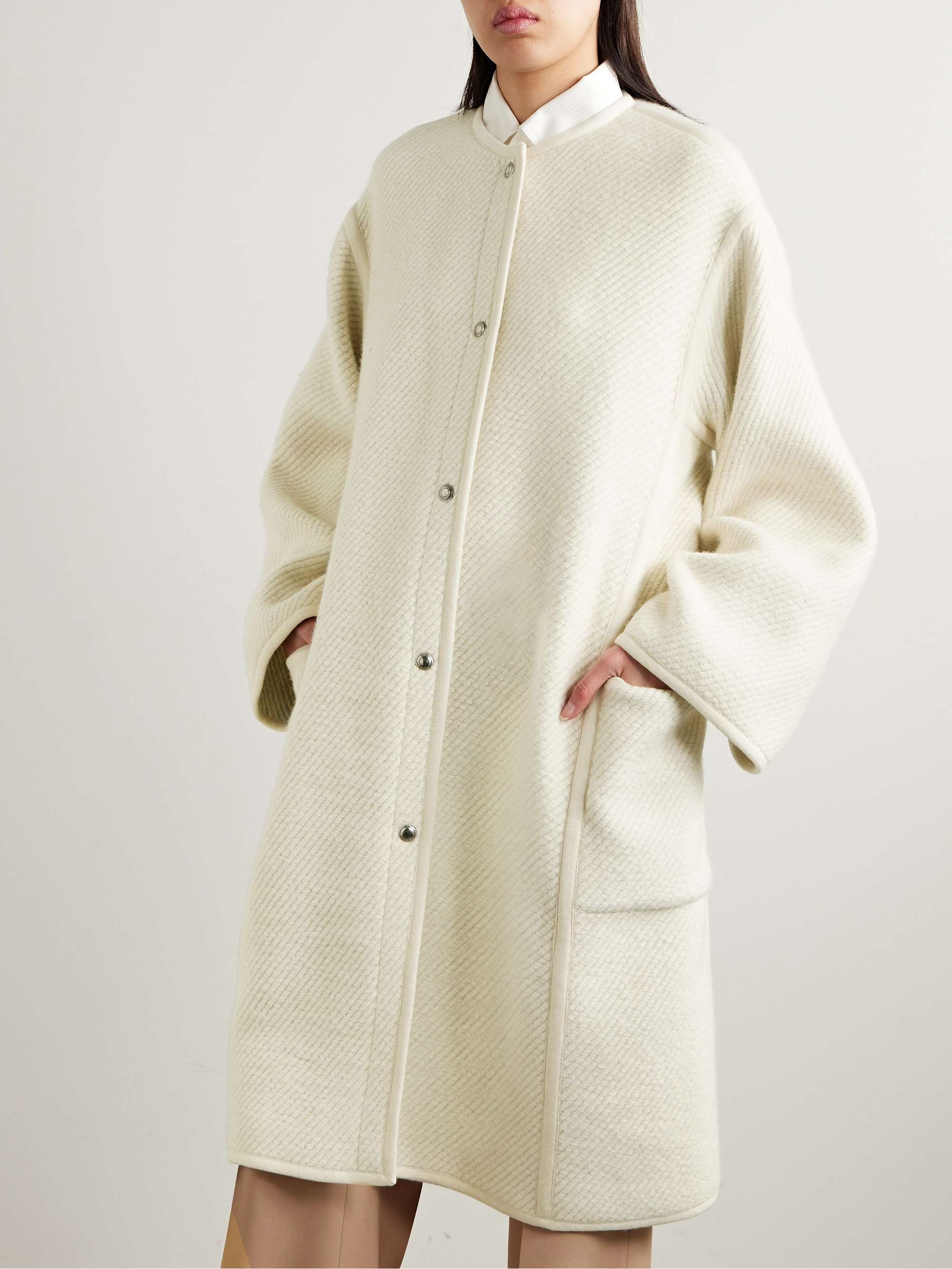 LORO PIANA Silk, wool, cashmere and linen-blend coat | NET-A-PORTER