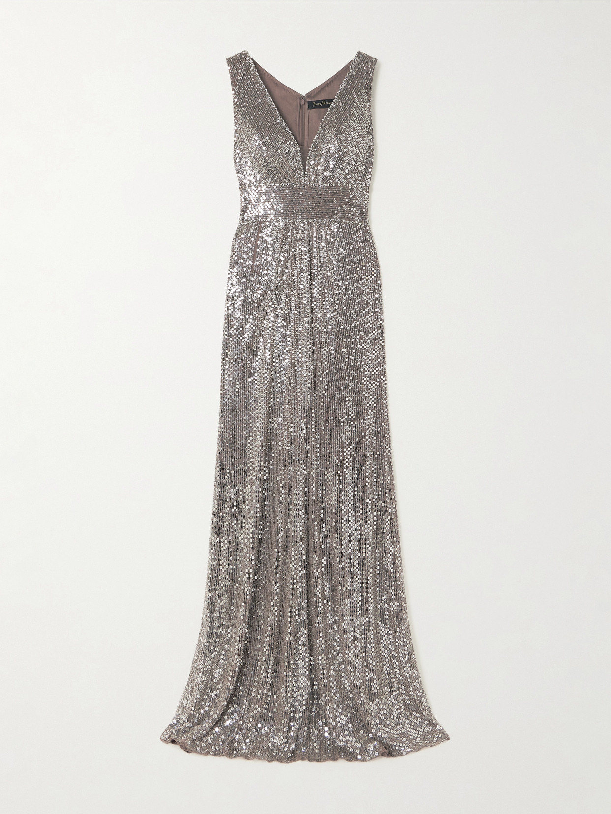 Jenny Packham Cygnet Embellished Sequined Tulle Gown In Neutrals