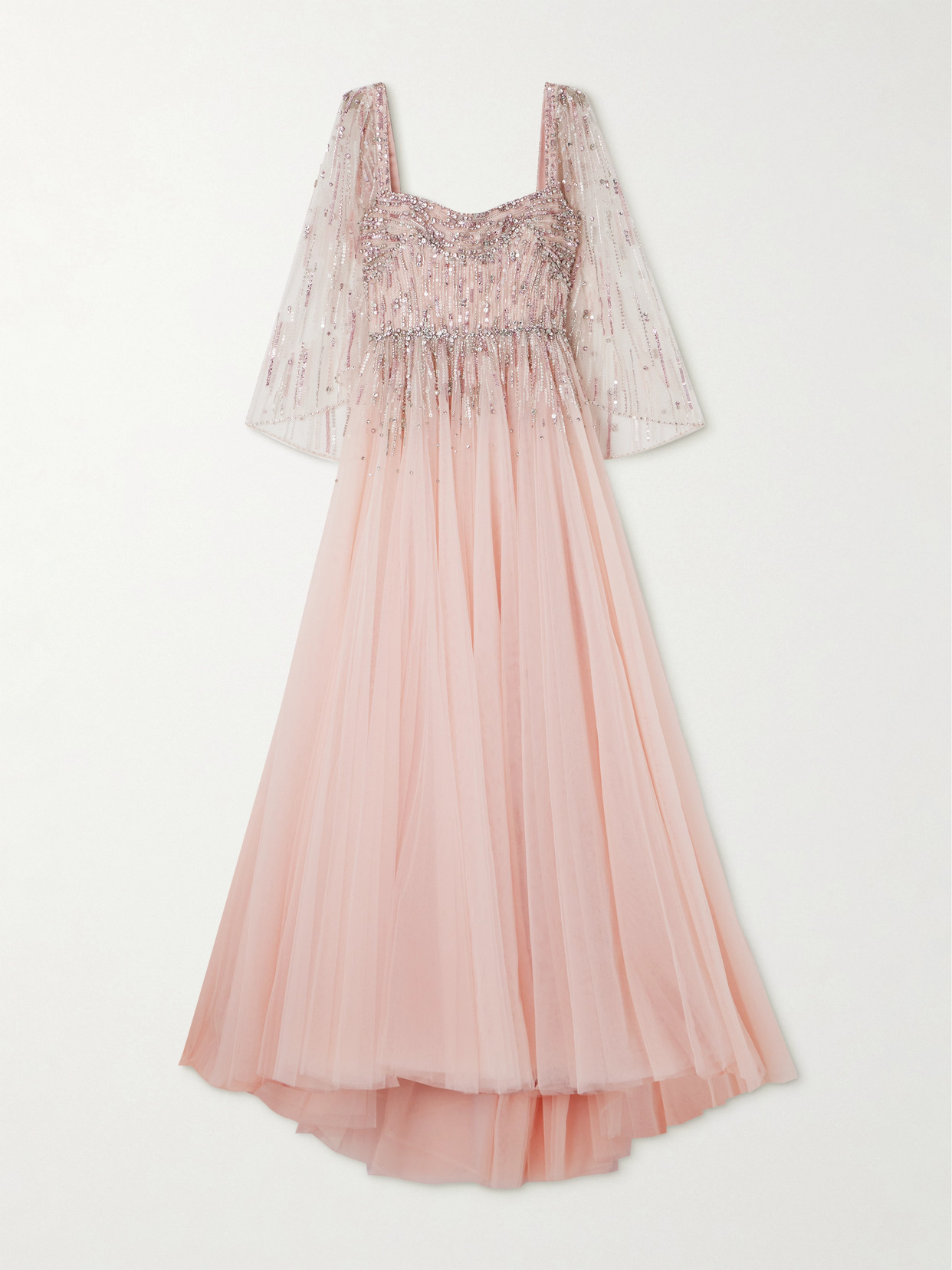 Jenny Packham - Bunny Blooms Crystal-embellsihed Tulle Gown - Pink