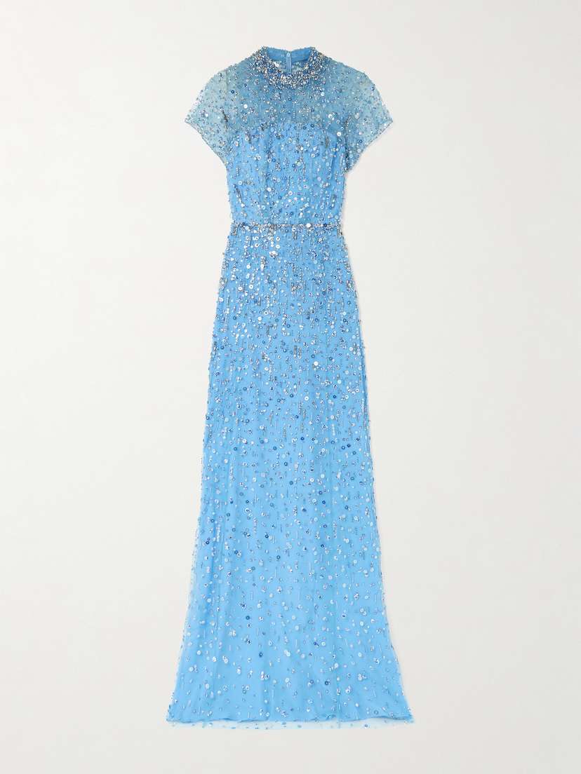 Jenny Packham Embellished Tulle Gown - UK 16