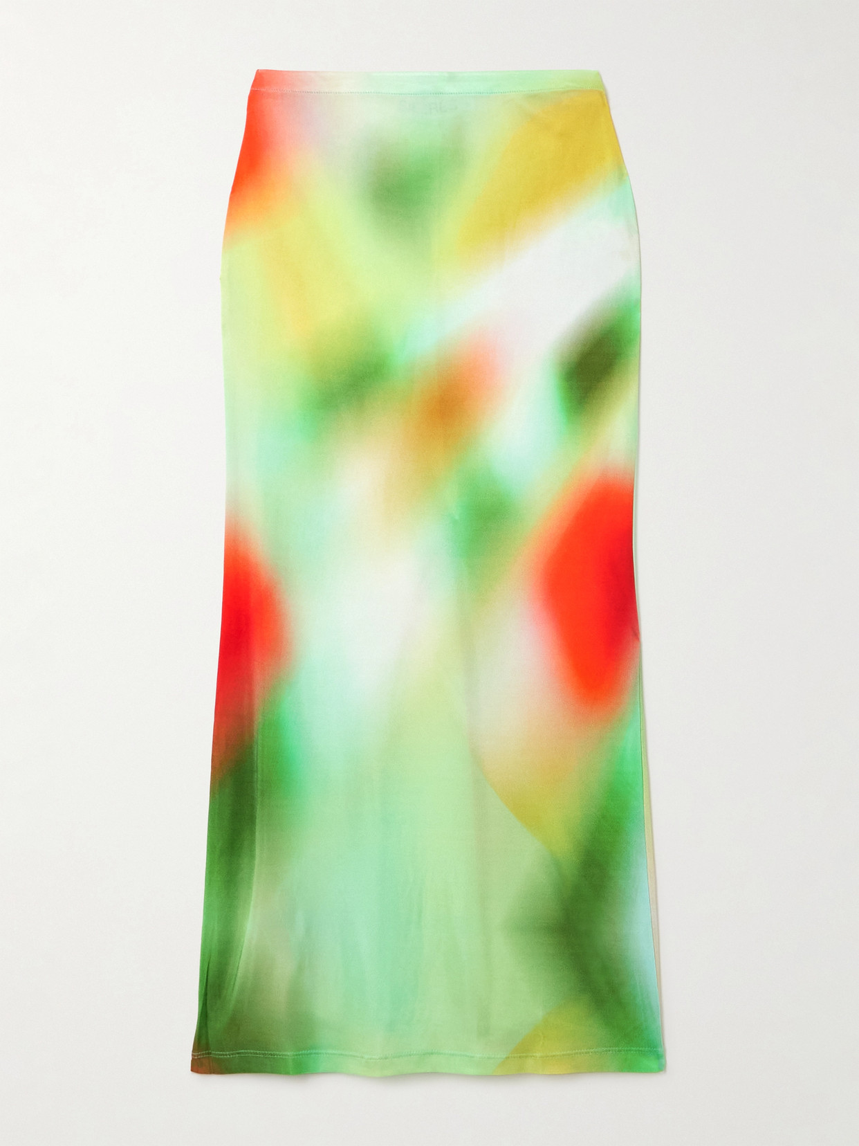 Siedres Lilt Tie-dye Jersey Midi Skirt In Green