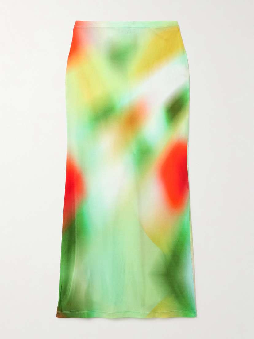 SIEDRÉS Lilt Tie-dye Jersey Midi Skirt
