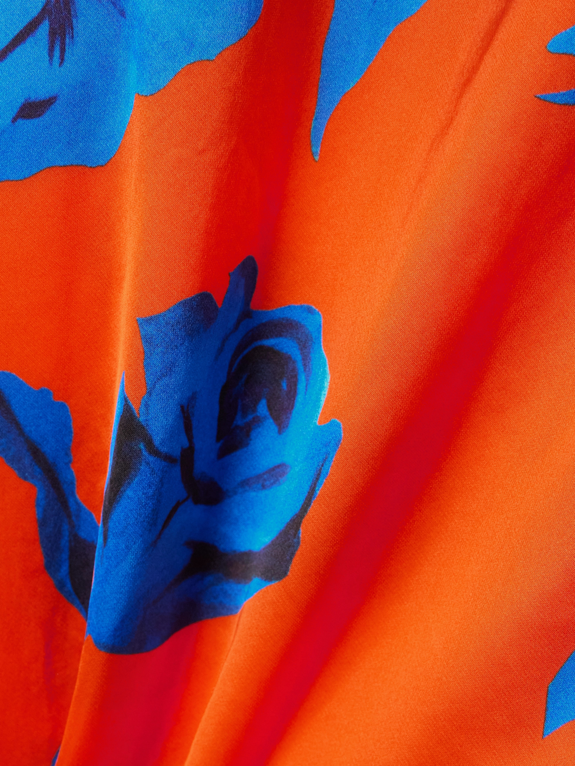 AZ Factory Floral-print satin-crepe shirt