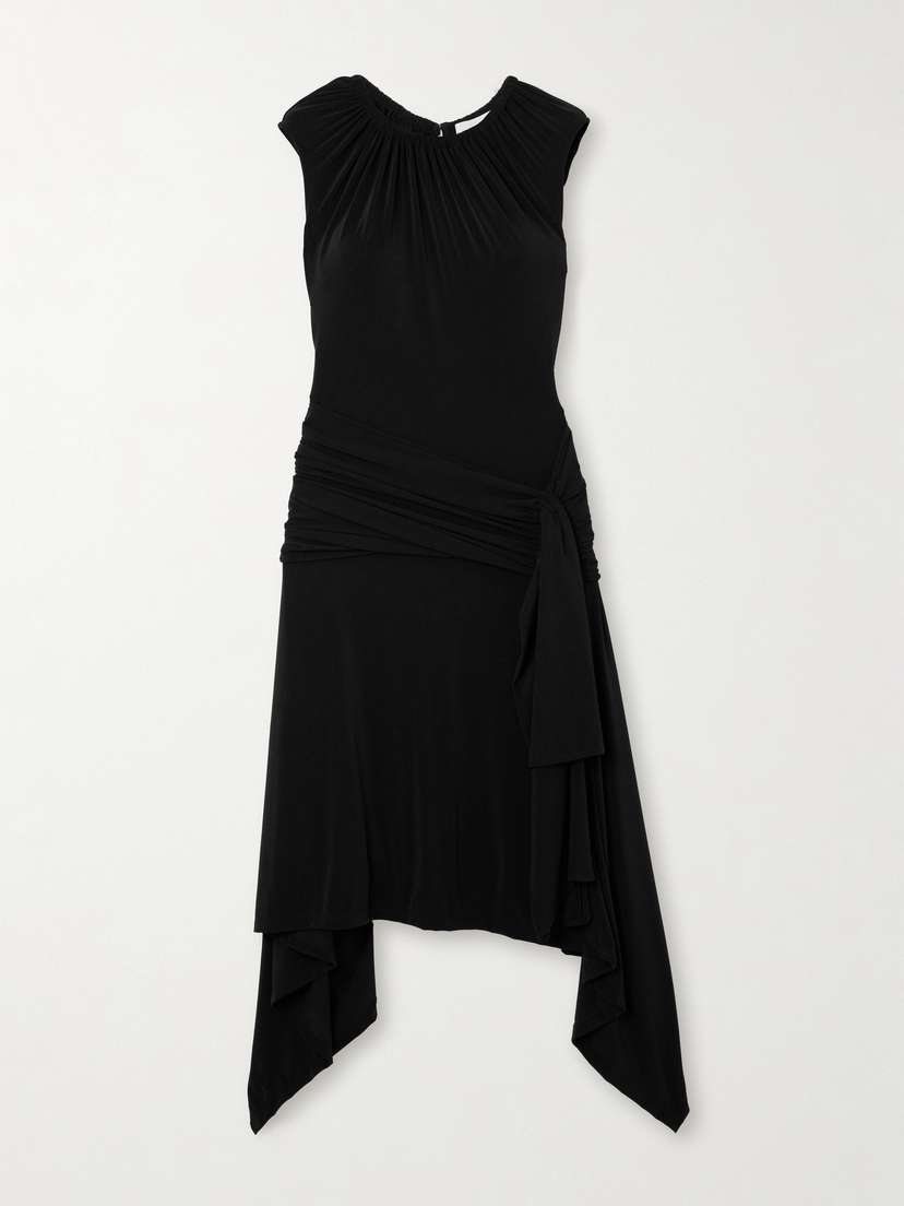 AZ Factory Helleborus Asymmetric Stretch-jersey Midi Dress