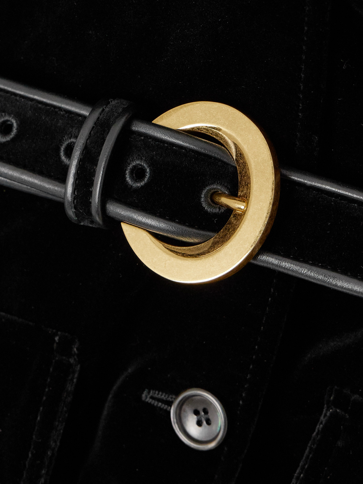 Tom Ford Belted Cotton-velvet Jacket In Black