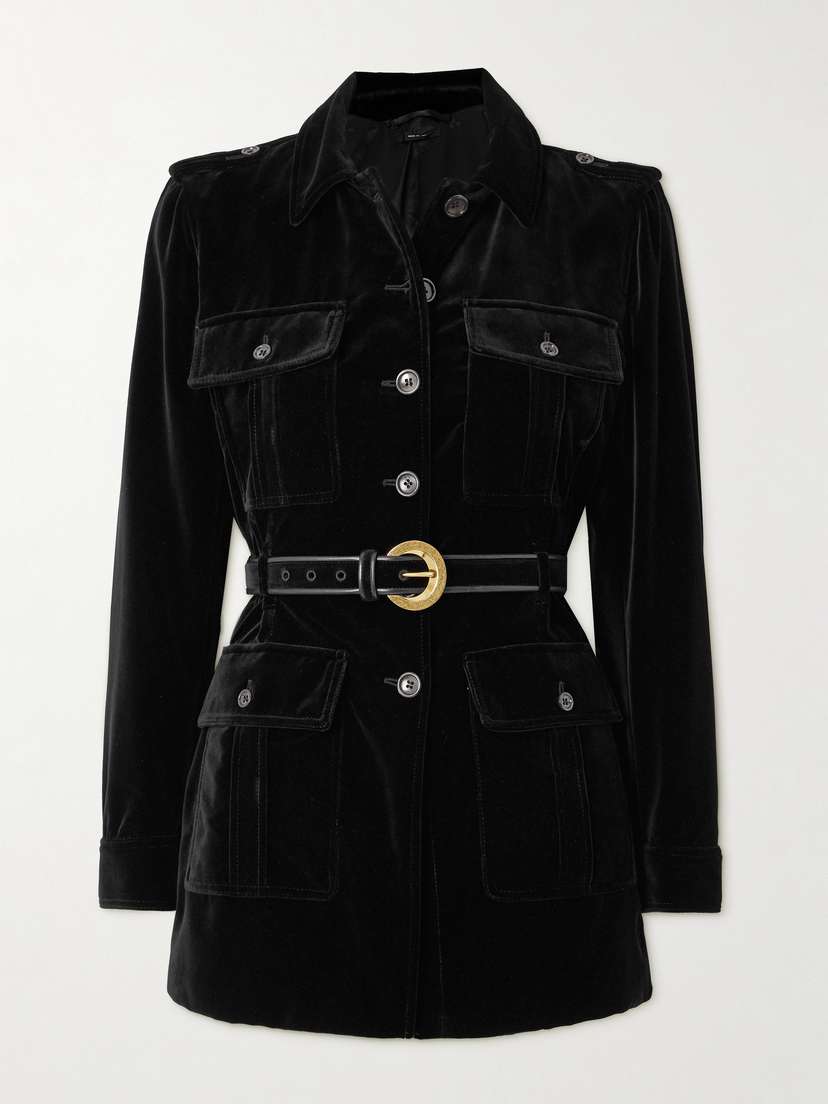 Tom Ford Belted Cotton-velvet Jacket