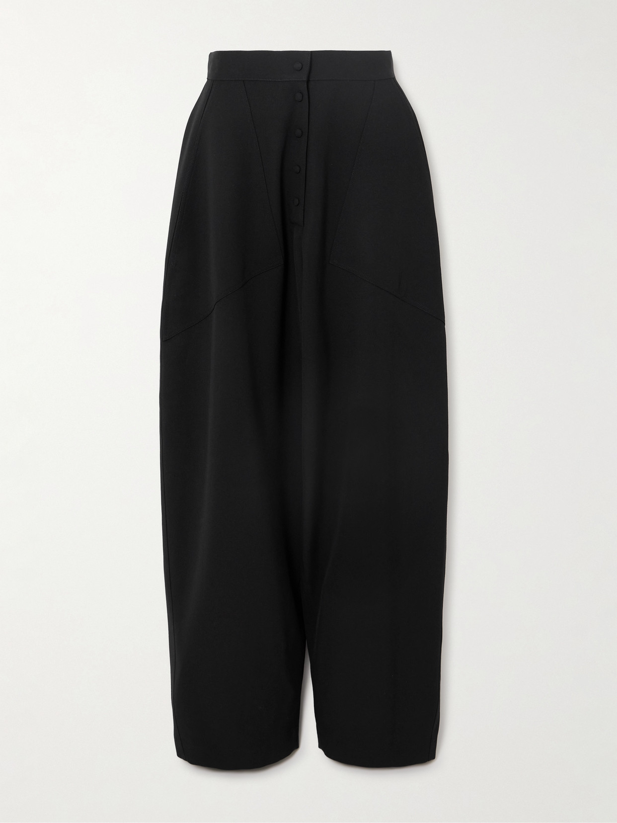 Stella Mccartney + Net Sustain Wool-twill Tapered Trousers In Black