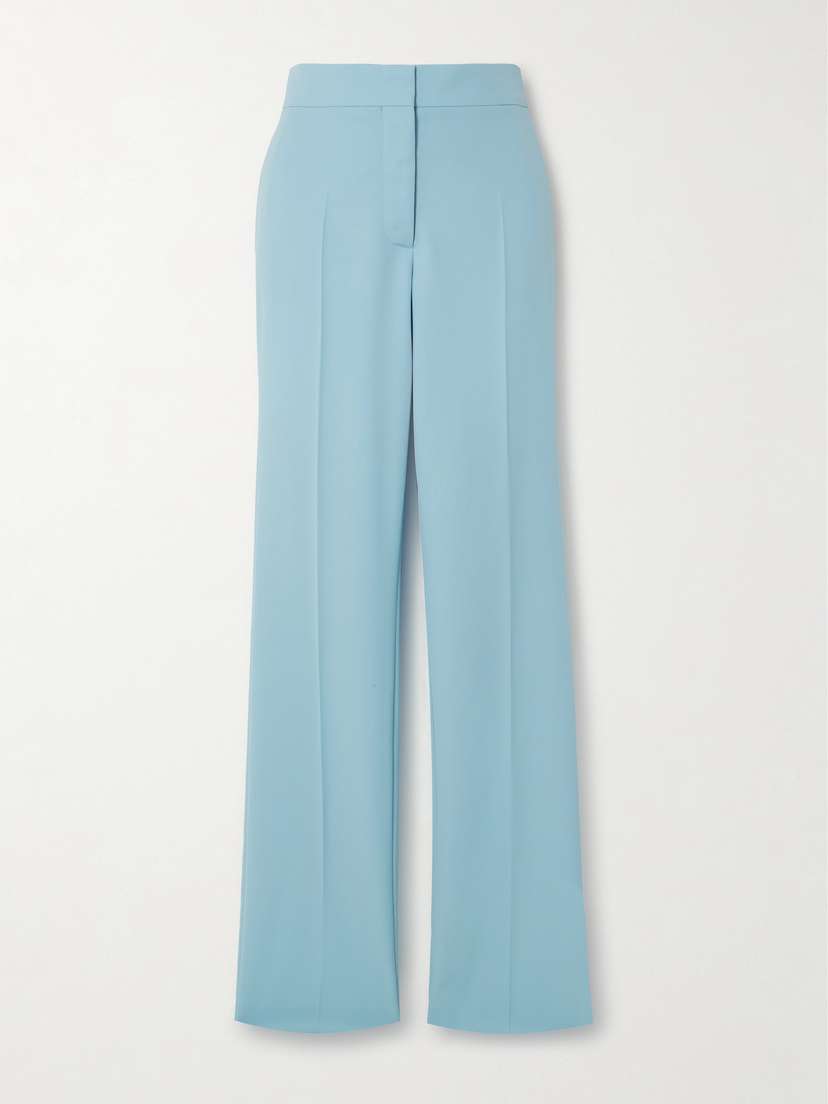 Stella McCartney Pleated Wool-twill Straight-leg Pants
