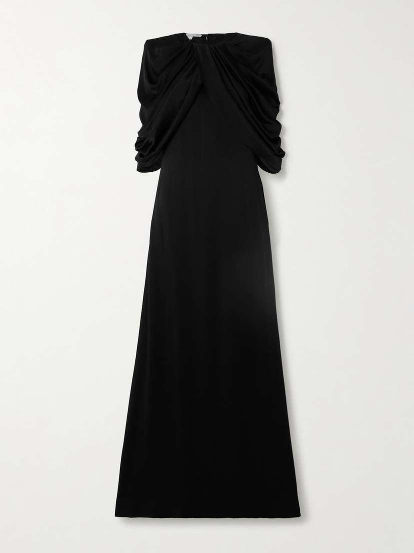 Stella McCartney Draped Satin Maxi Dress