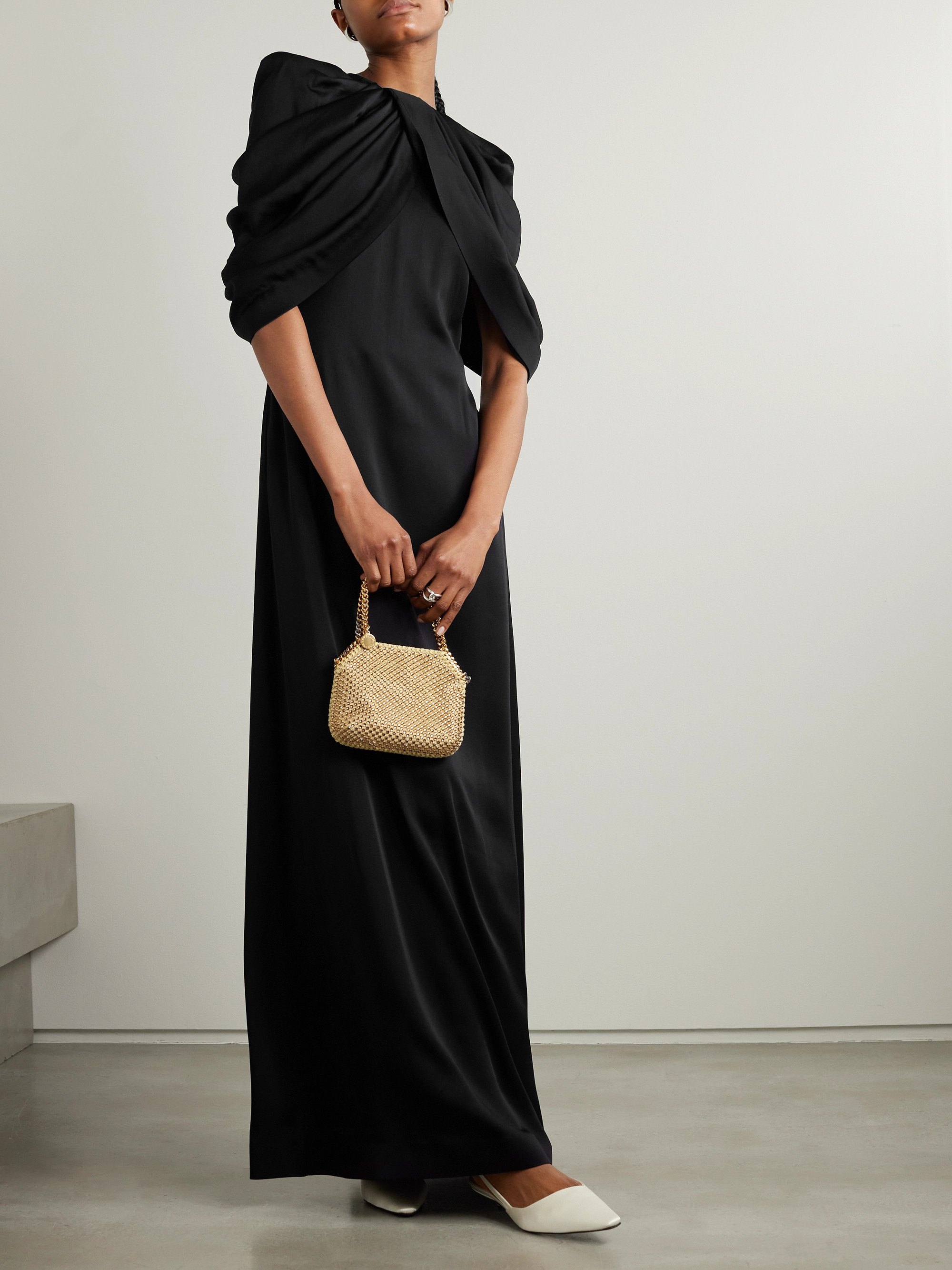 Stella McCartney Draped satin maxi dress