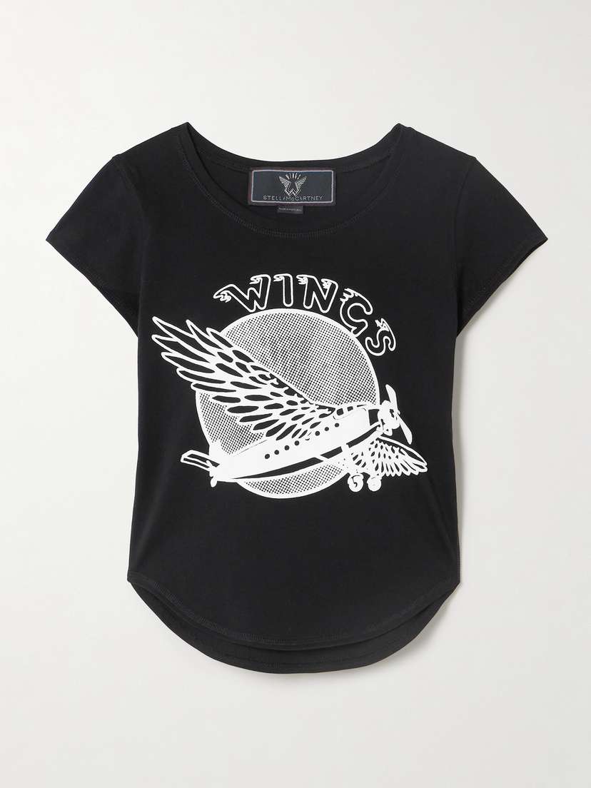 Stella McCartney + Net Sustain Cropped Printed Organic Cotton-jersey T-shirt