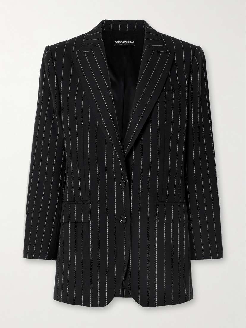 Dolce & Gabbana Pinstriped Wool-twill Blazer