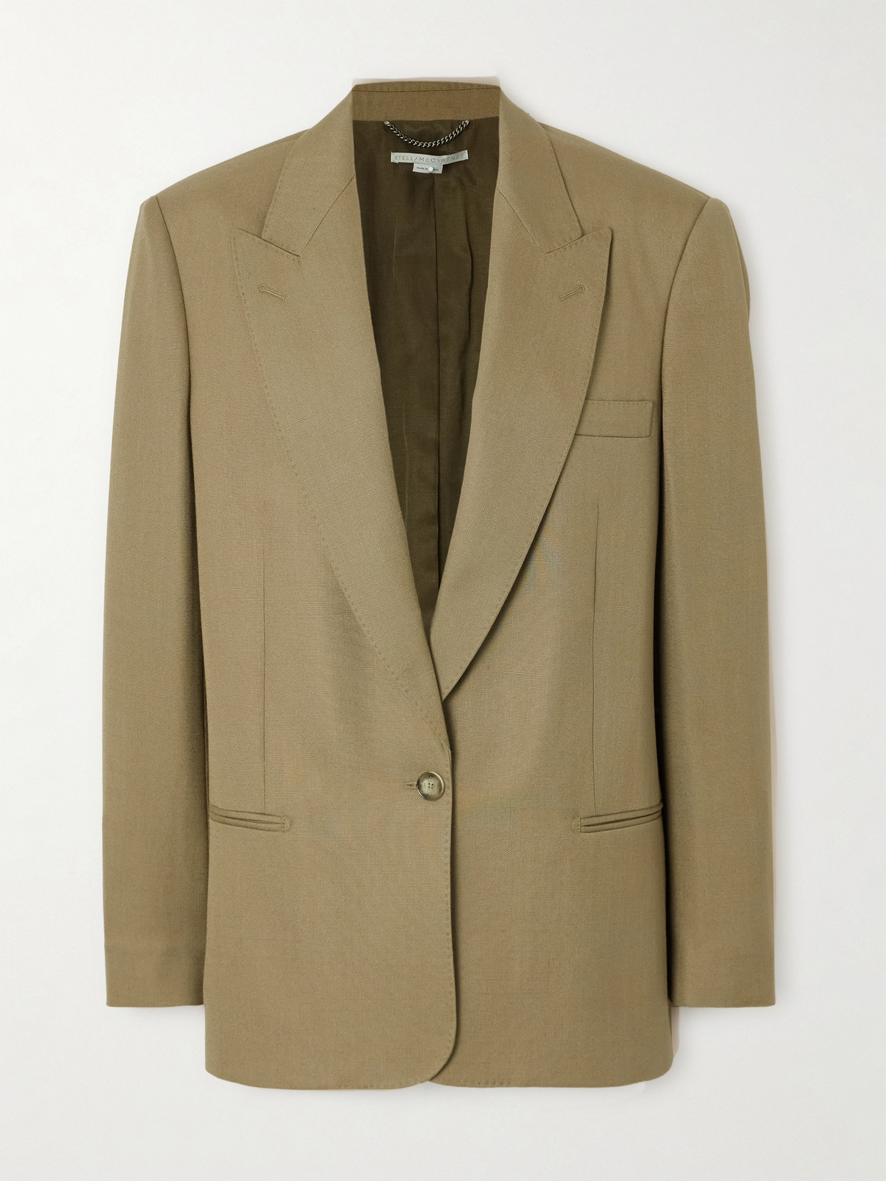 Stella Mccartney + Net Sustain Woven Blazer In Green