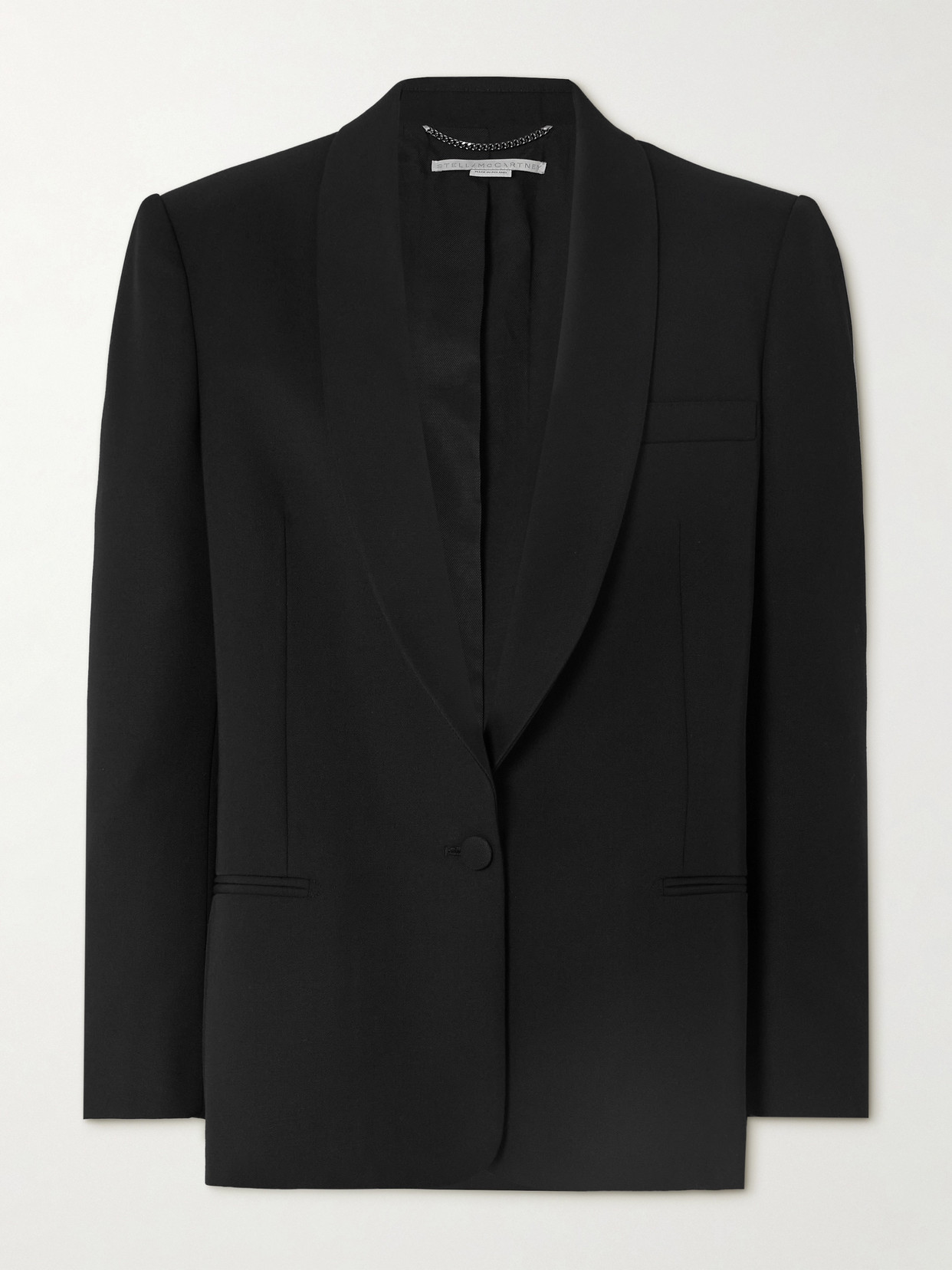 Stella Mccartney + Net Sustain Wool-twill Blazer In Black