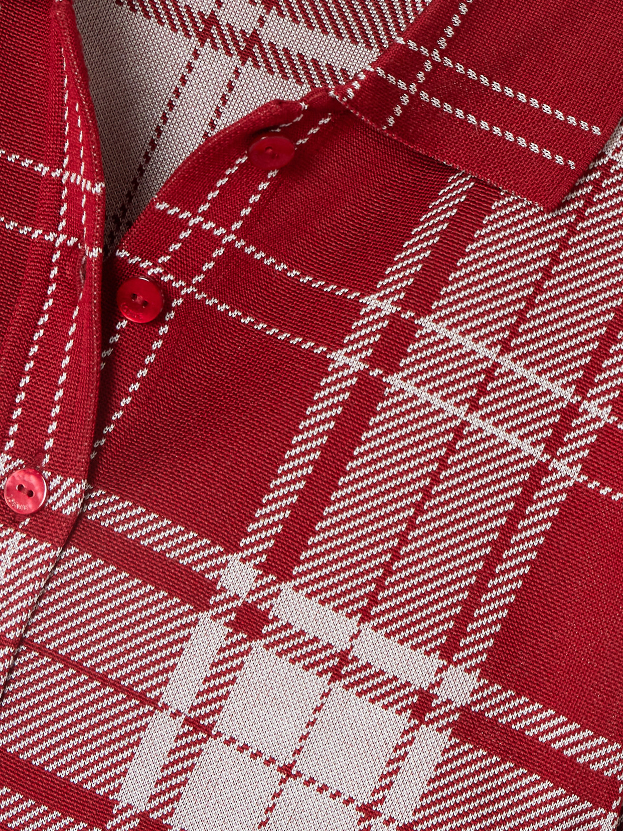 Loewe Silk-blend Polo Shirt In Red