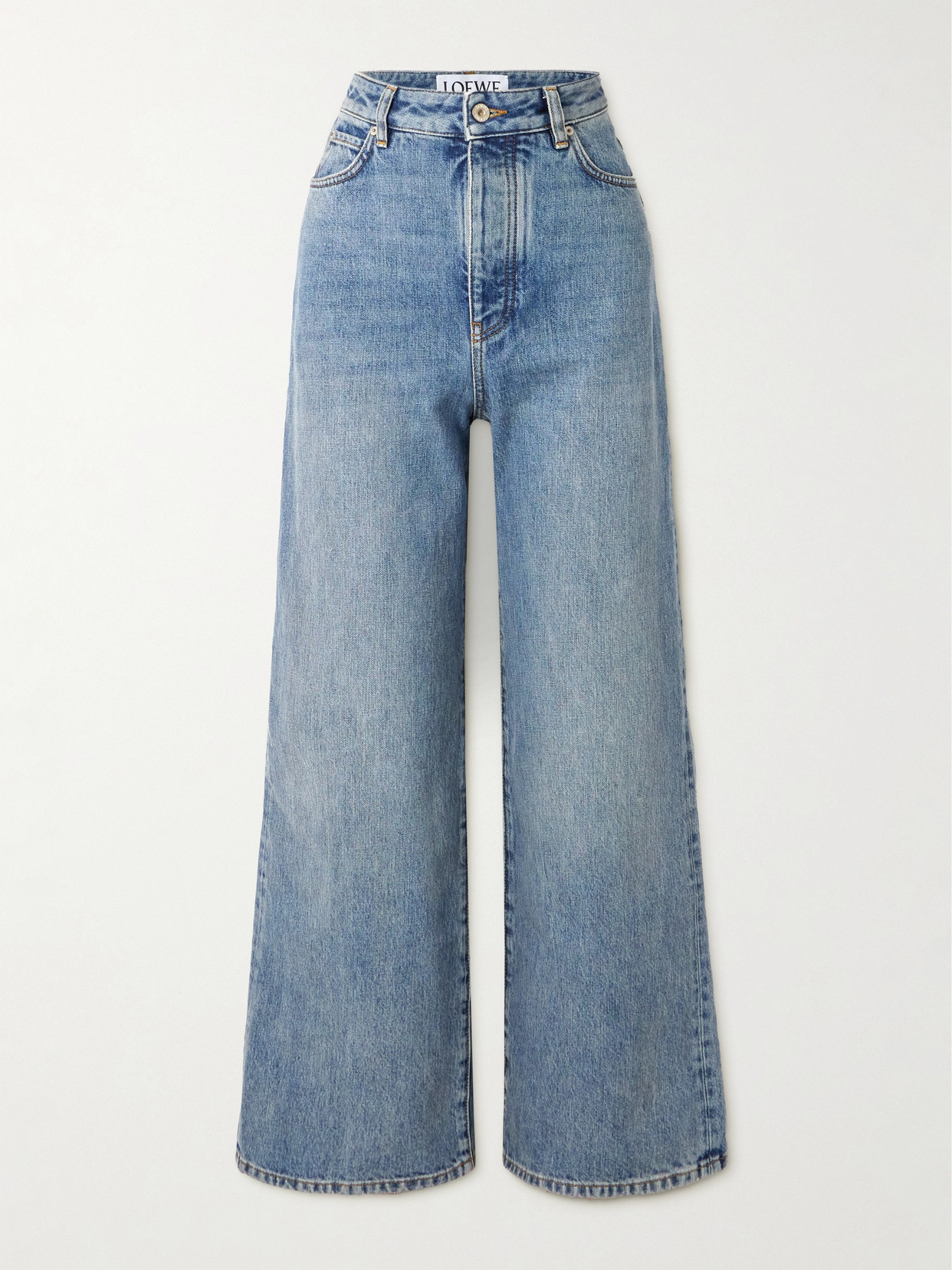 Loewe High-rise Wide-leg Jeans In Blue