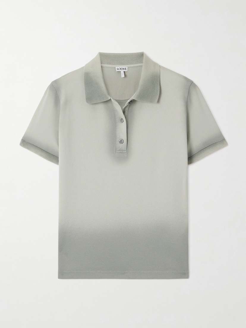 Loewe Dégradé Cotton-blend Piqué Polo Shirt - x small
