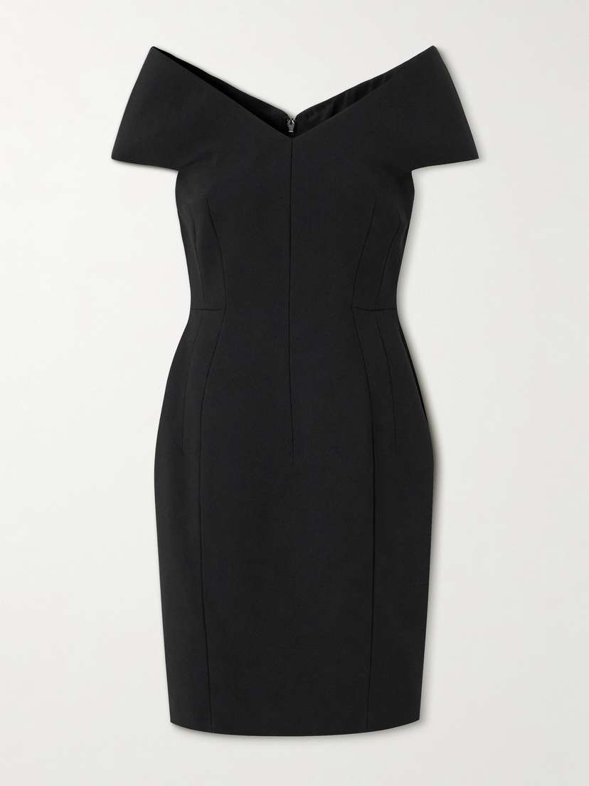 Versace Off-the-shoulder Crepe Mini Dress