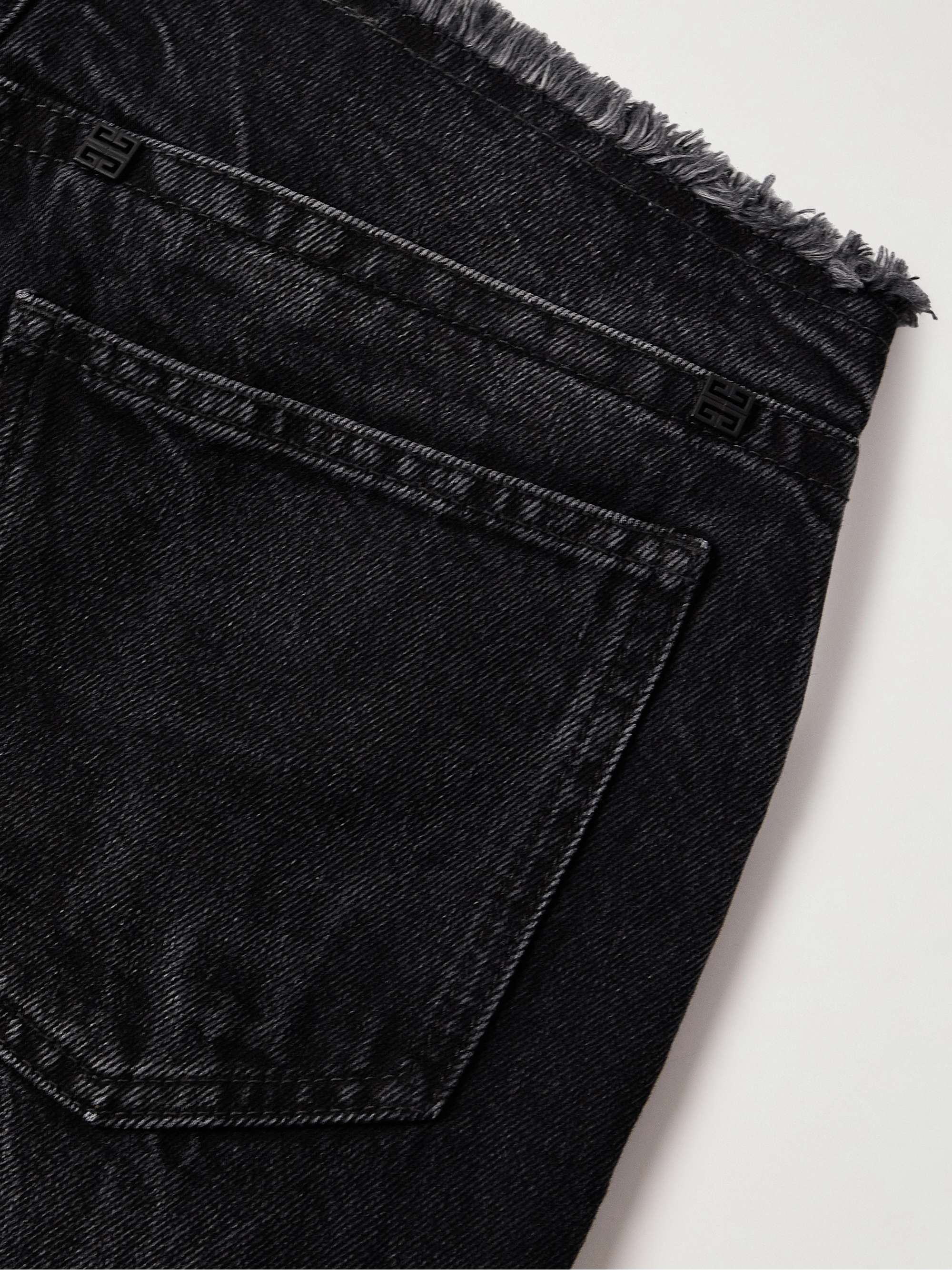 GIVENCHY Distressed low-rise wide-leg jeans | NET-A-PORTER