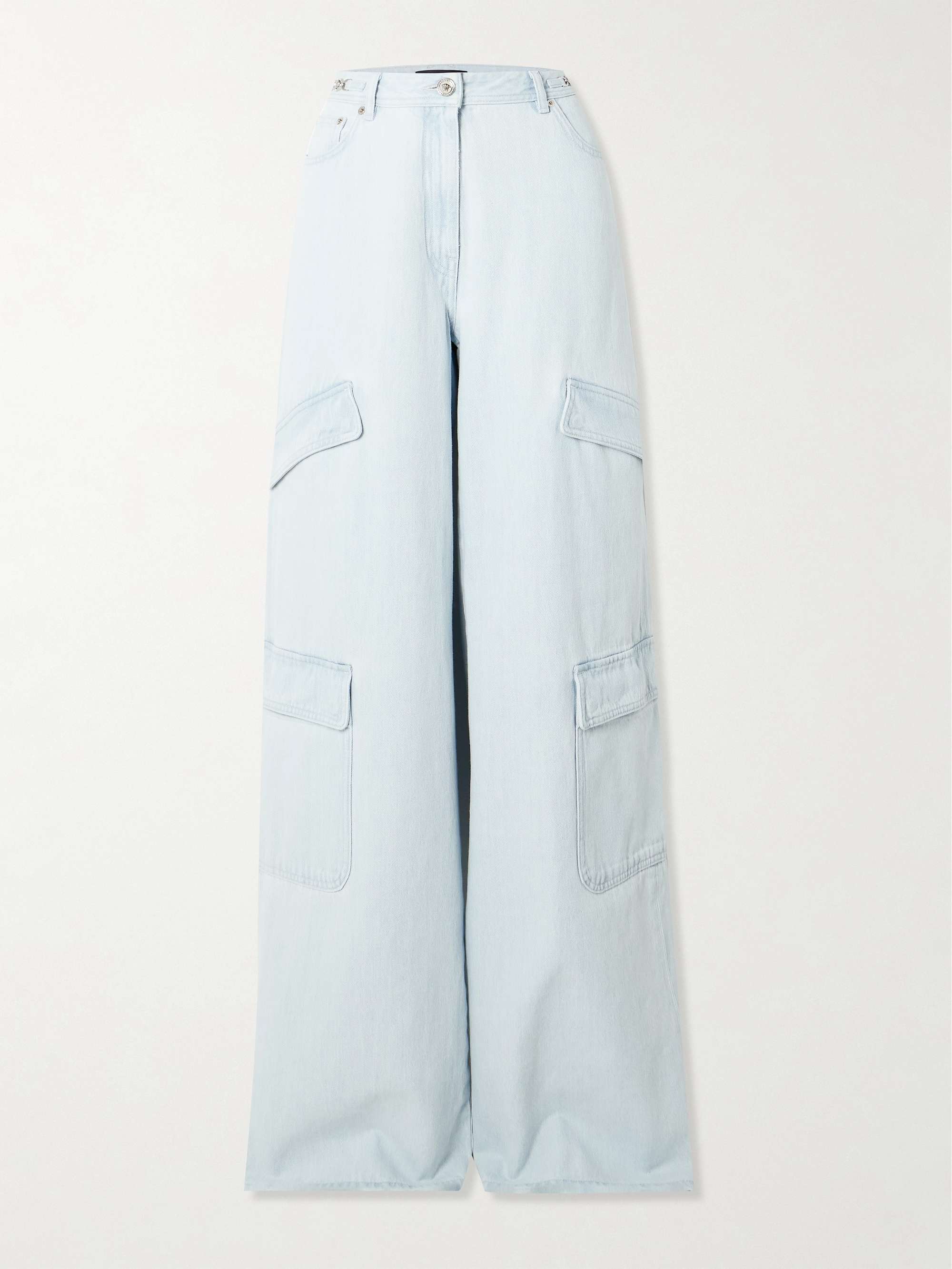 Versace logo-embroidered Cargo Pants | Neutrals | FARFETCH JO